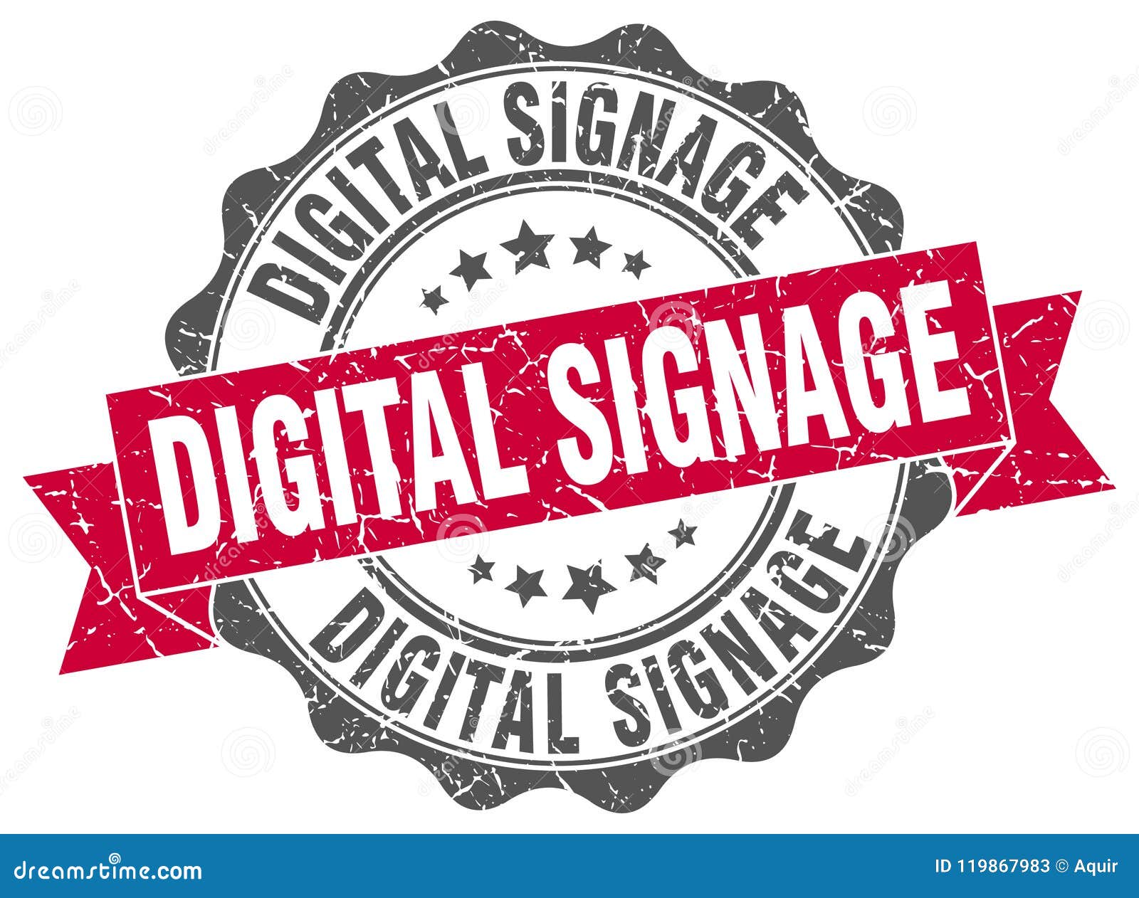 digital signage seal. stamp