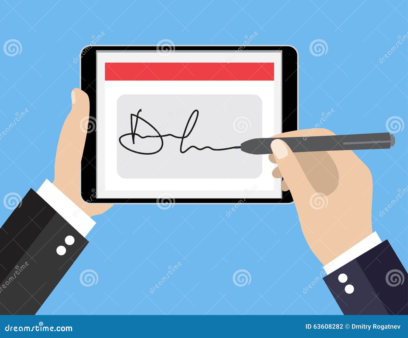 digital signature on tablet