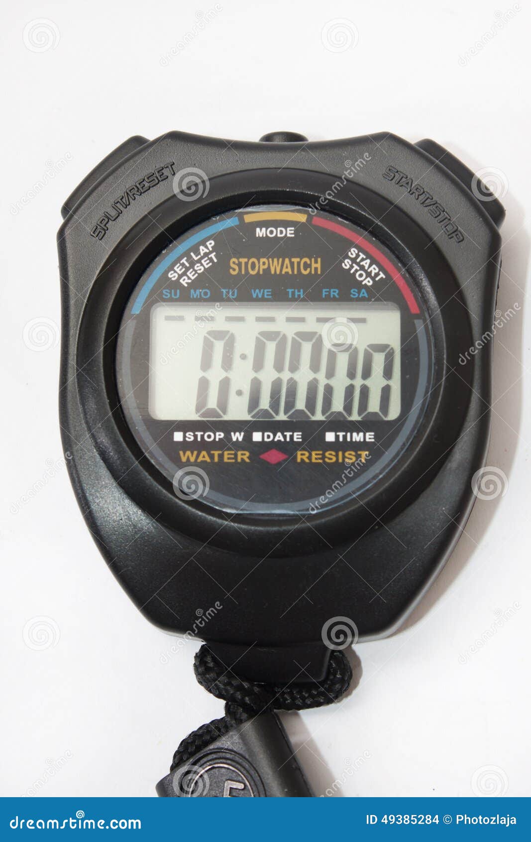 Digital Stopwatch on the White Background Stock Photo Image of minute