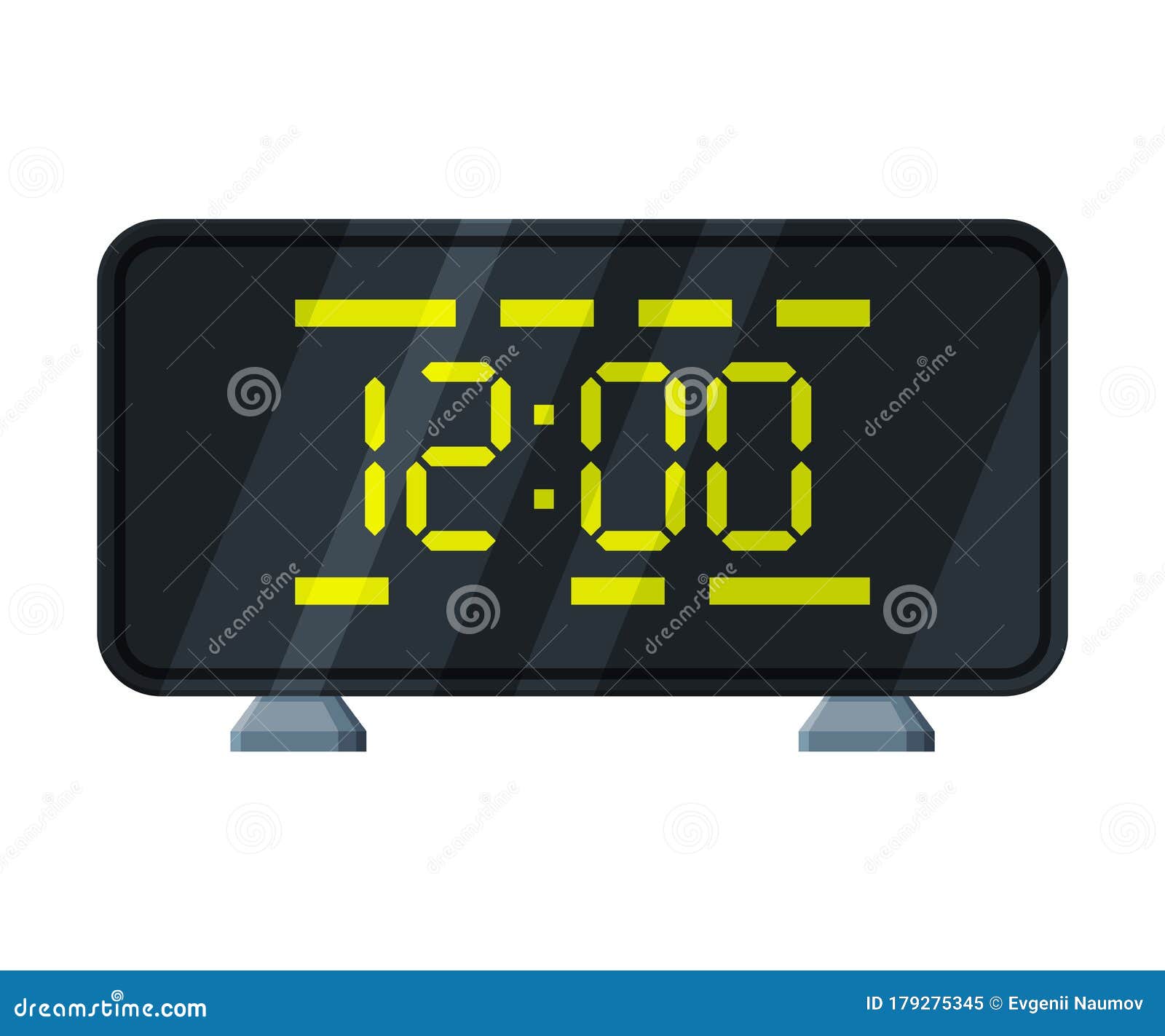 digital desktop clock tap to light digits