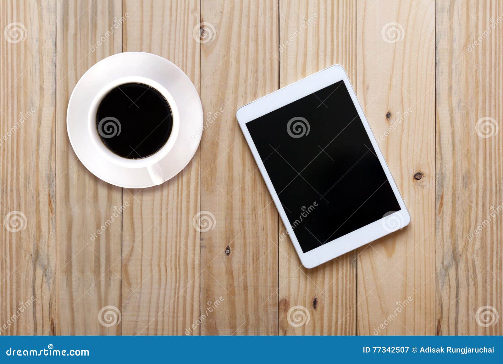Digital Tablet and Coffee Cup Stock Image Image of paper, tablet