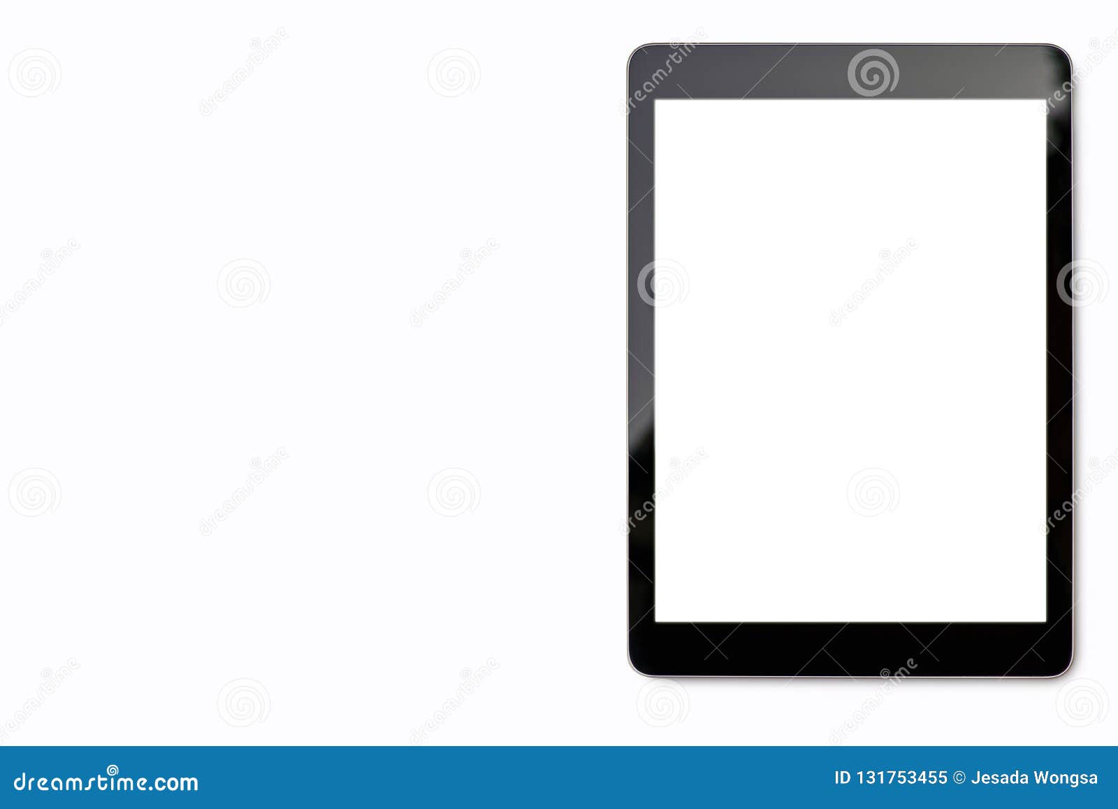 Digital Tablet Mock Up on White Background with Copy Space and Clipping ...