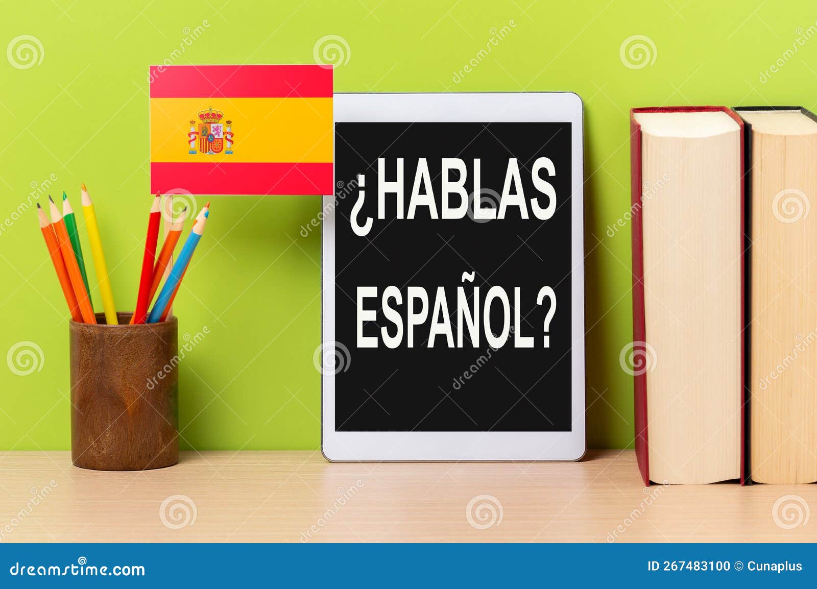 Question Hablas Espanol Do You Speak Spanish Stock Photo