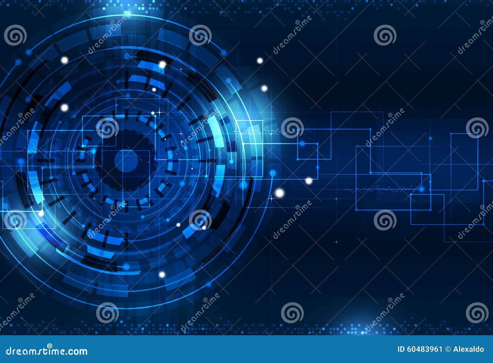 Digital Technology Blue Background Stock Image - Image of square, computer:  60483961