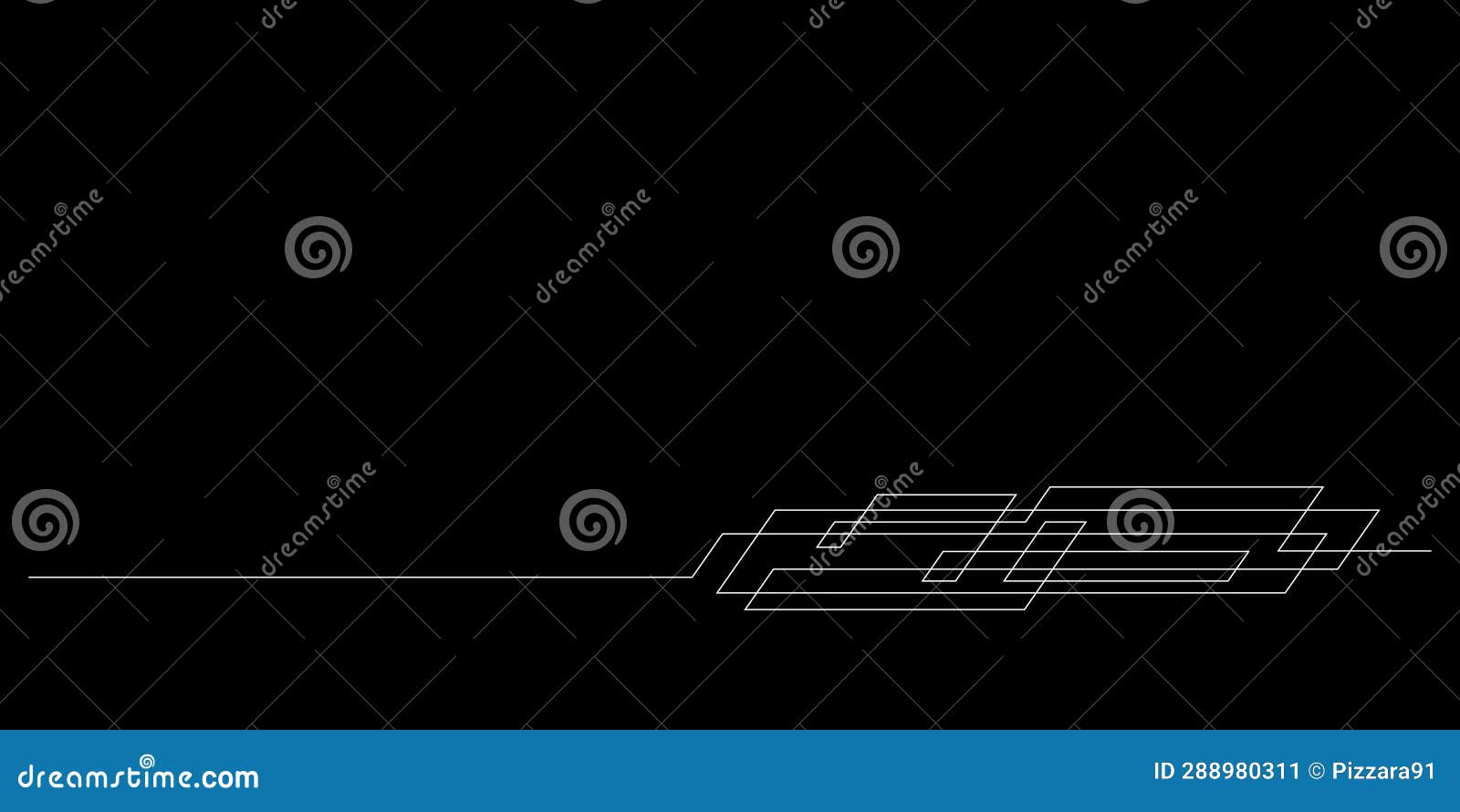 digital technology graphic   in one line minimal line art