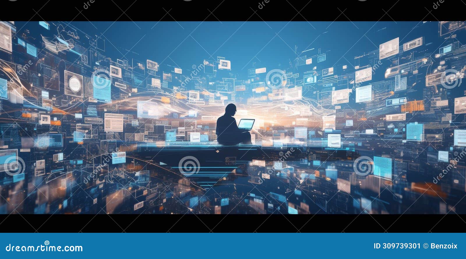 Digital Technology, Software Development Concept. Coding Programmer ...