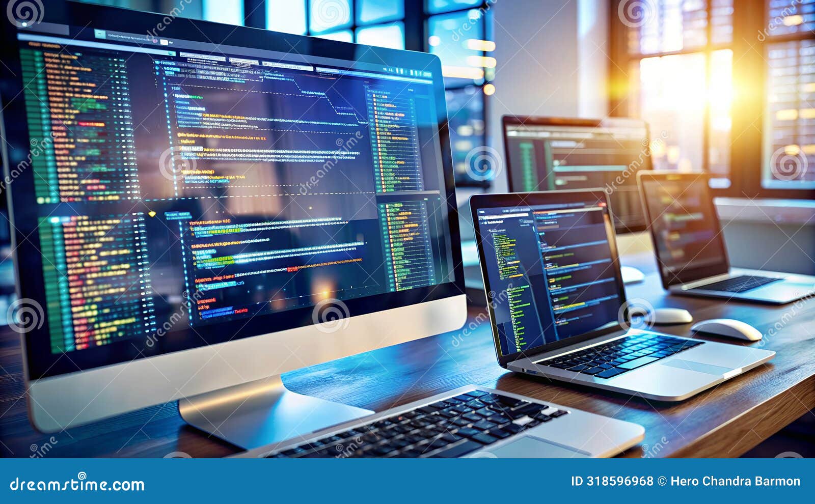 Digital Technology, Software Development Concept. Coding Programmer ...