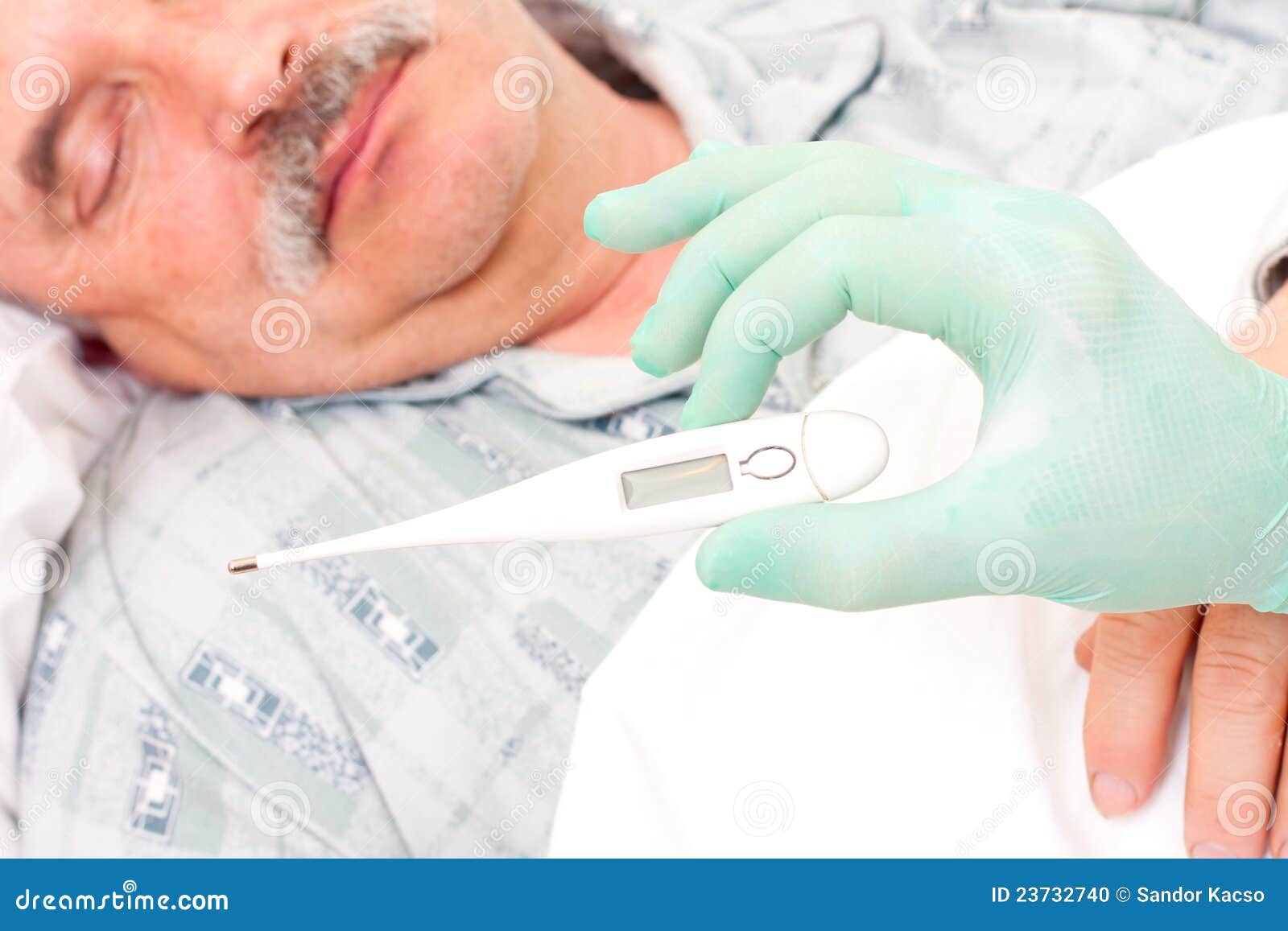 Digital thermometer stock photo. Image of hold, laying 23732740