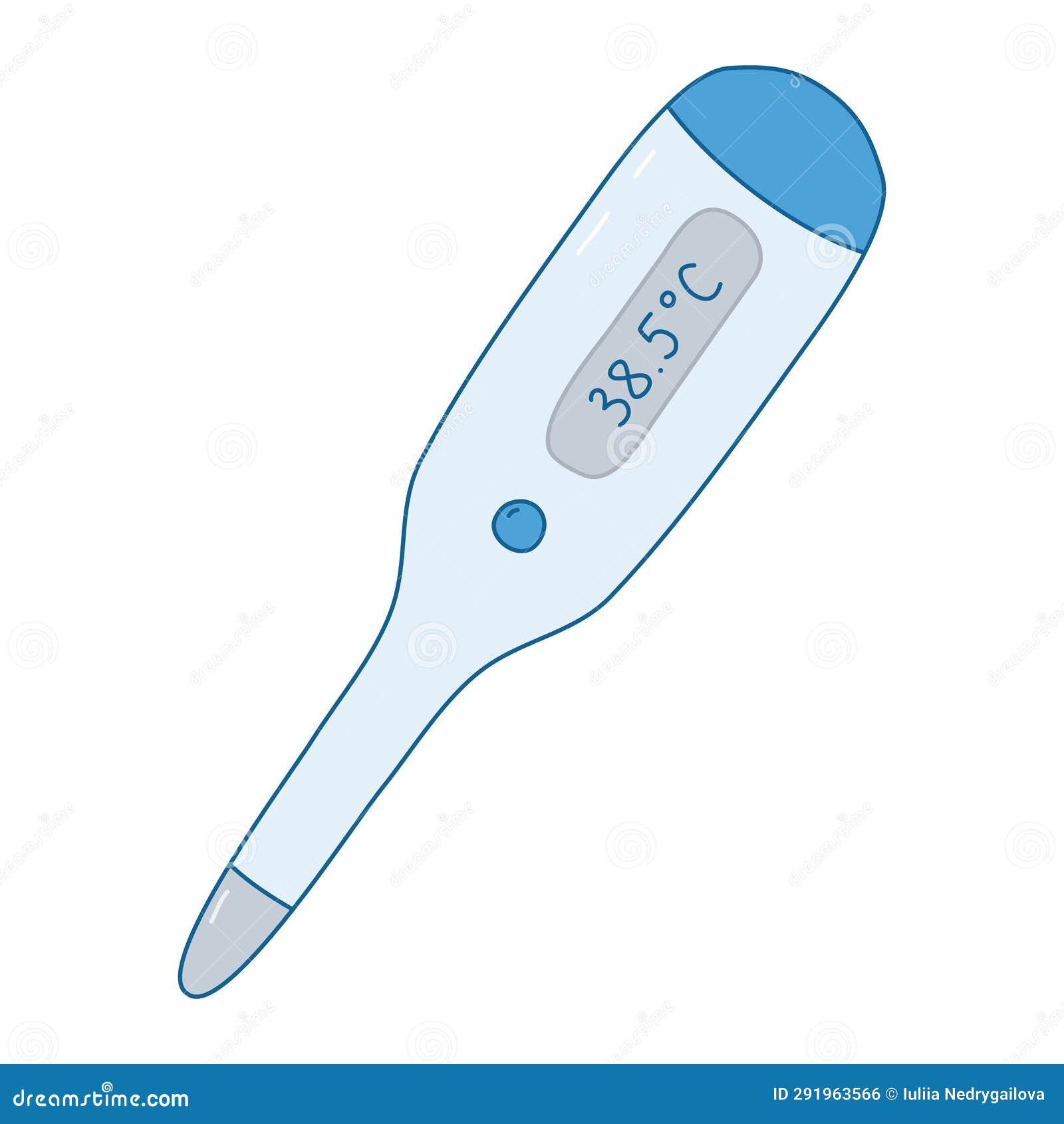 Digital Thermometer with High Temperature Results, Cold and Flu