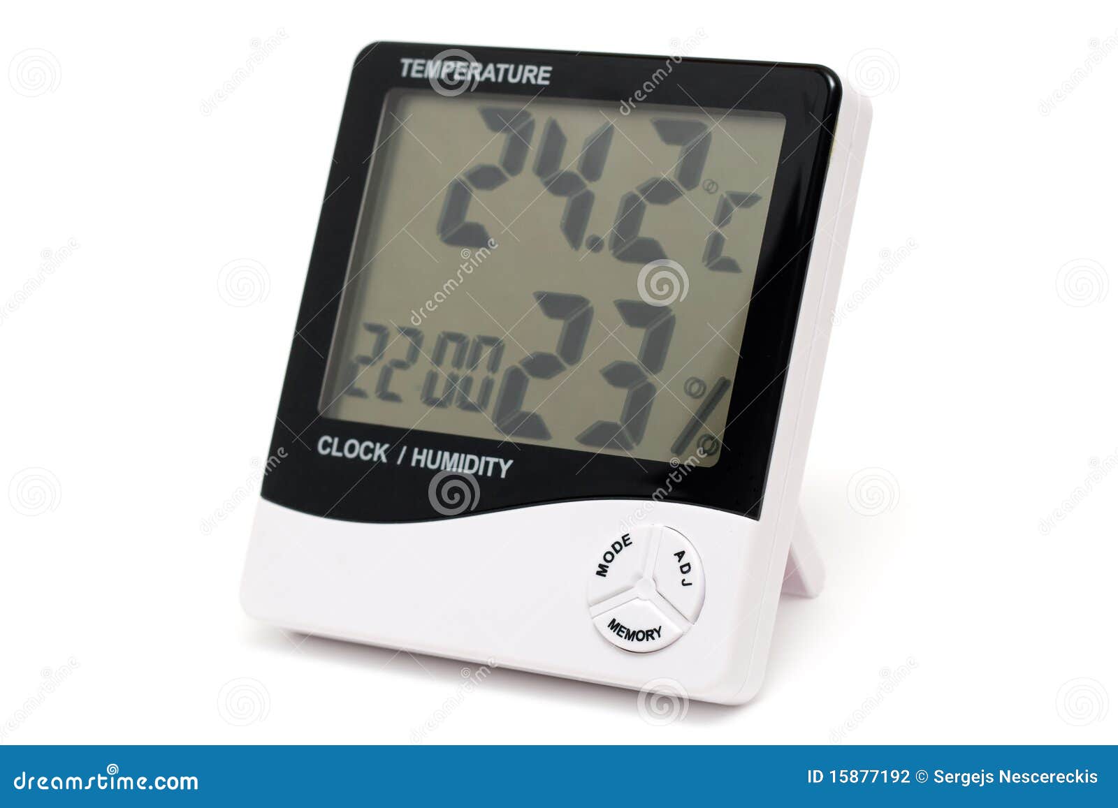 Digital Thermometer and Hydrometer Isolated. Stock Photo Image of display, climate 15877192