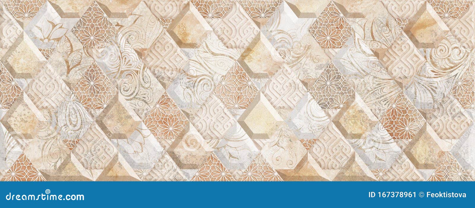 Digital Tiles Design Ceramic Wall Tiles Decoration Stock Image Image