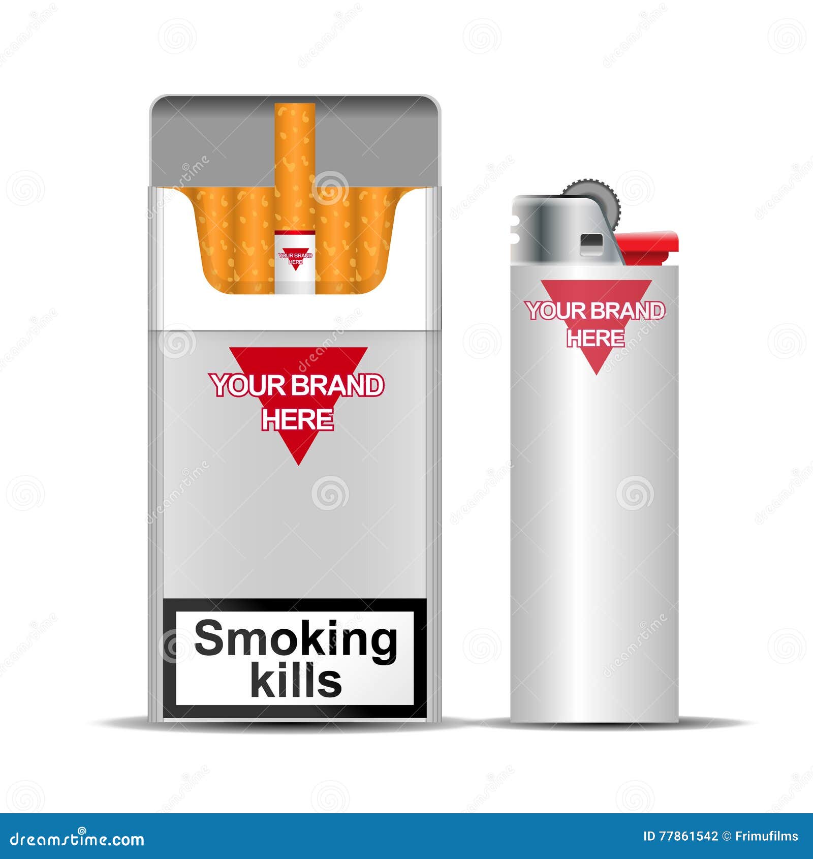 Download Digital Vector Silver Cigarette Pack Mockup Stock Vector ...