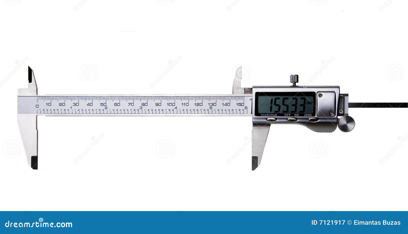 Digital Vernier Caliper Isolated on White Stock Image Image of