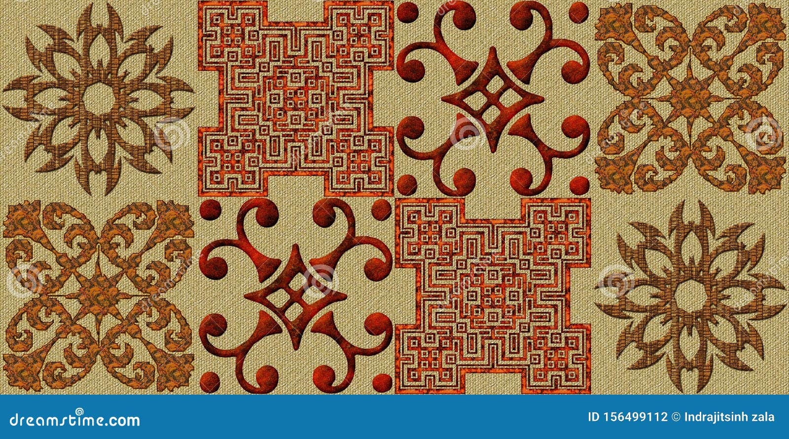 Digital Wall Tile Design, Wallpaper, Background and Texture. with
