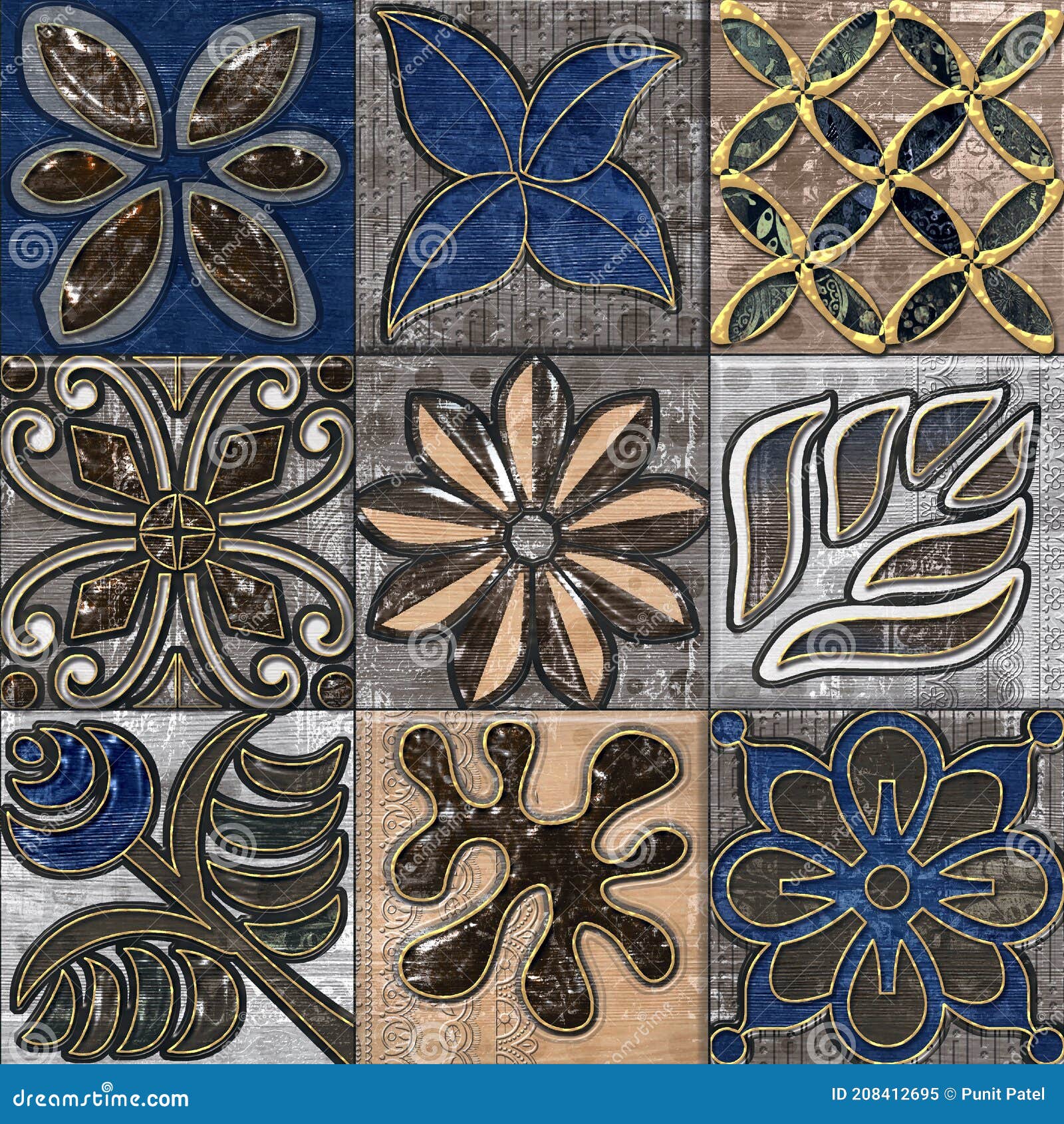 Ceramic Design And Digital Wall Tiles & Abstract Wallpapers Designs