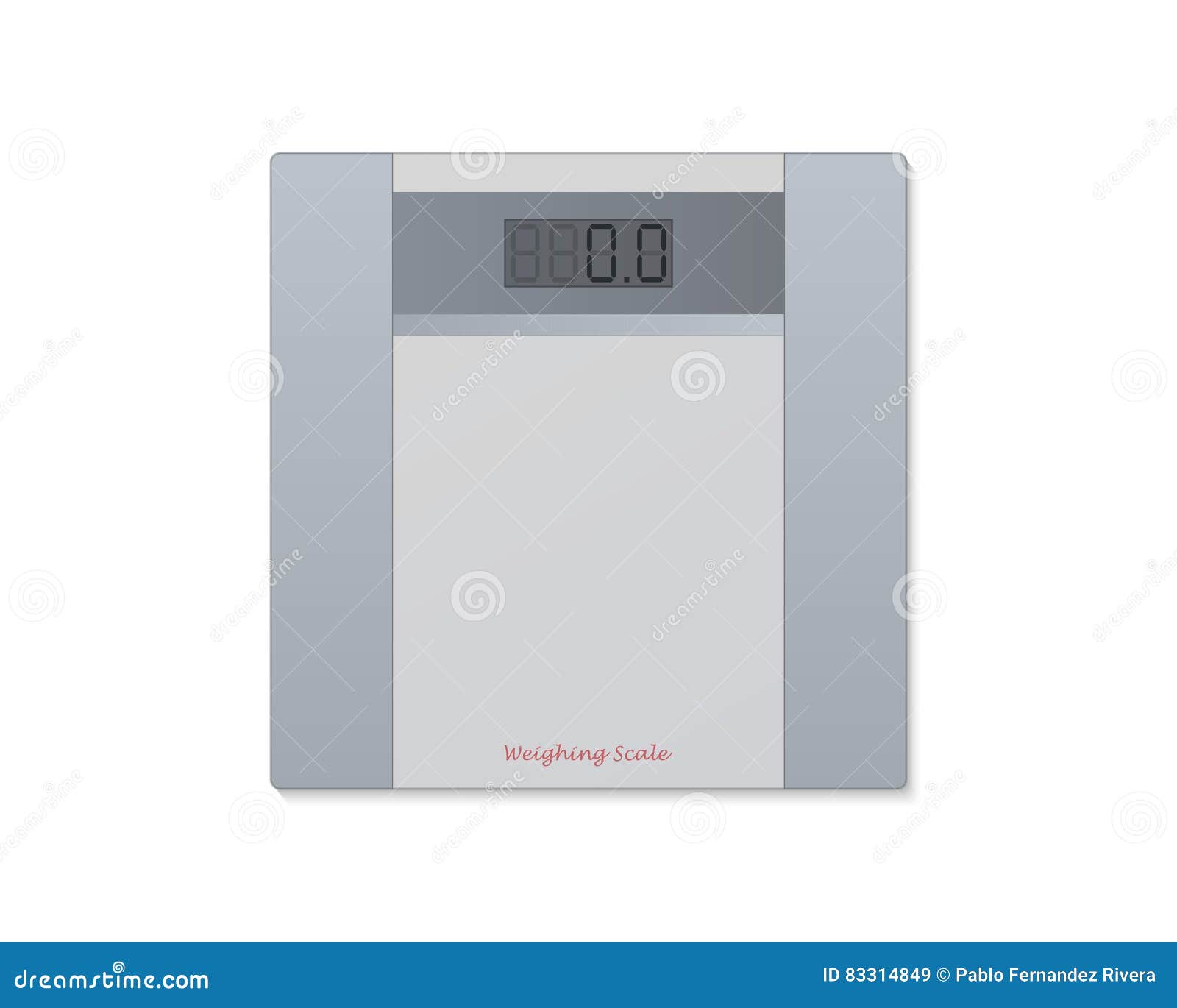 A Digital Weighing Scale Cartoon Vector | CartoonDealer.com #41345763