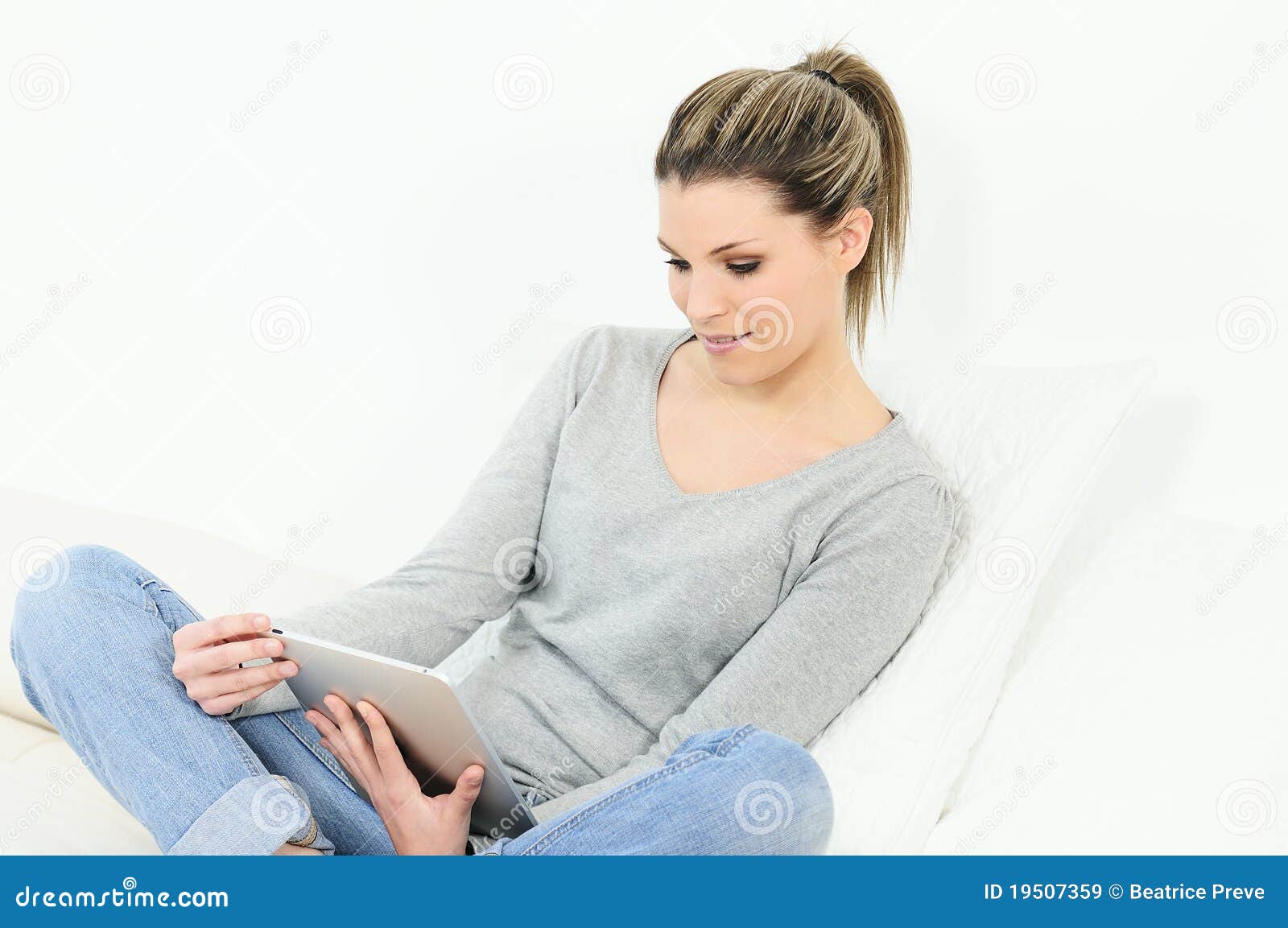Digital woman stock image. Image of relaxing, leisure - 19507359