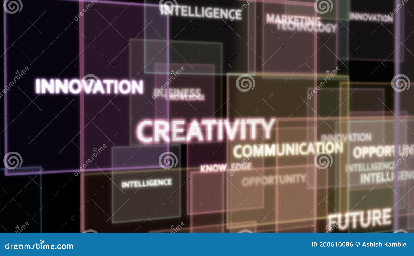 digital word cloud , creative concept of business and technology related words , 3d render