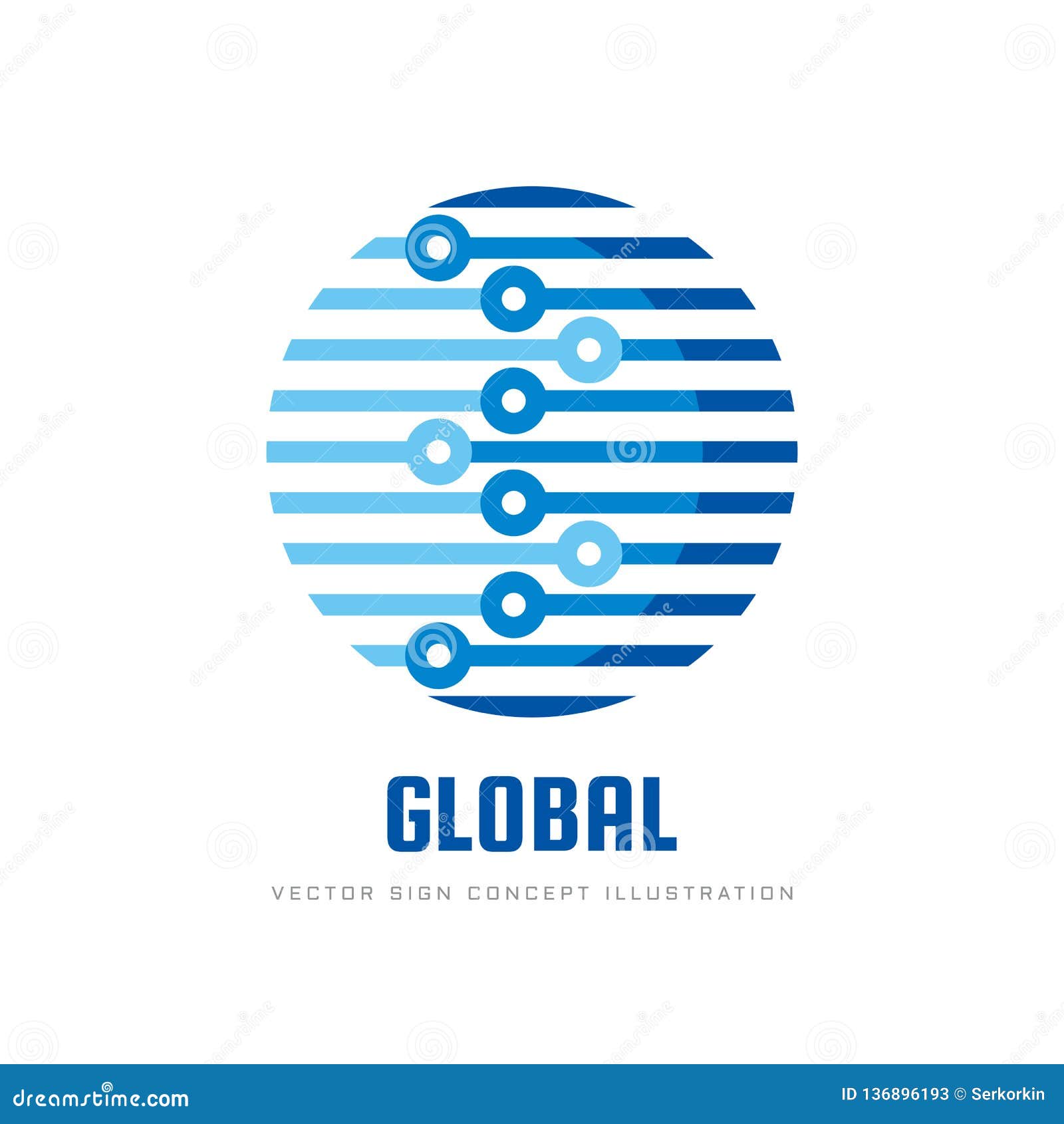 Digital World - Vector Business Logo Template Concept ...