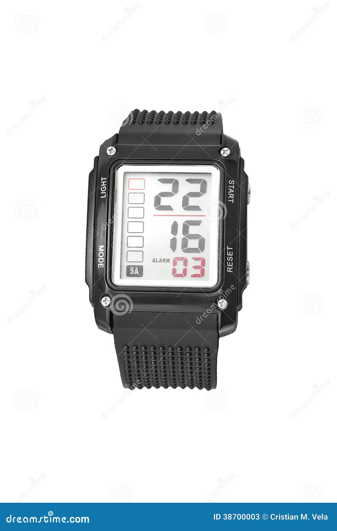 Digital wrist watch stock image. Image of rubber, watch 38700003
