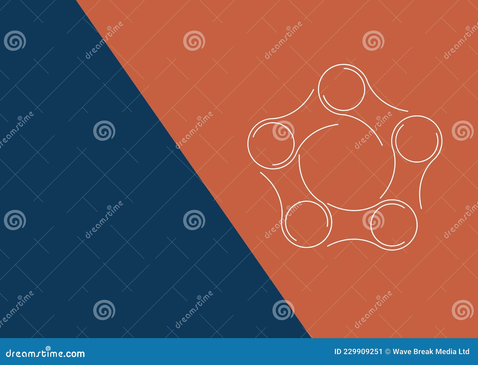 digitally generated image of geometric s against dual tone background