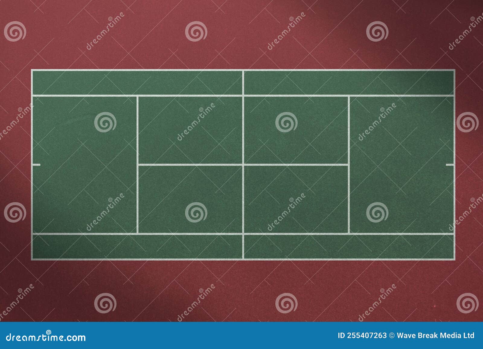 Digitally Generated Tennis Court Stock Illustration Illustration of