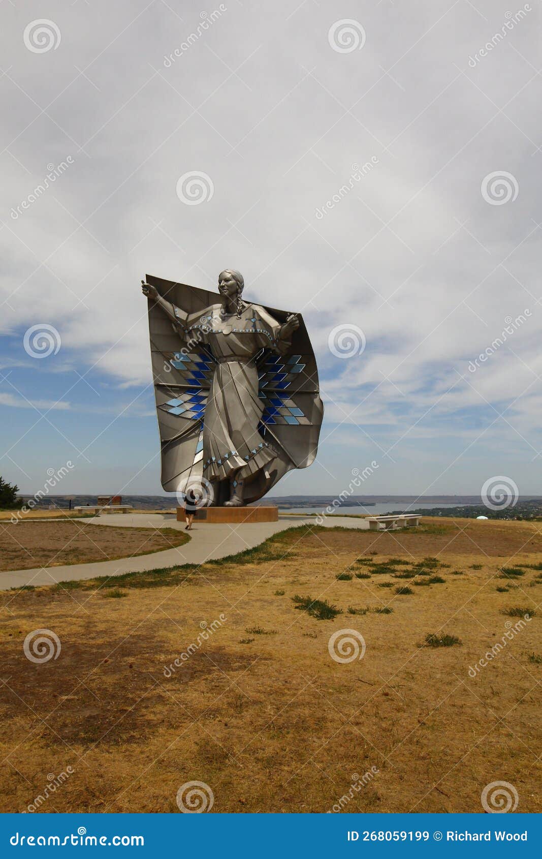Dignity Statue, I90 Rest Area at Chamberlain, South Dakota Editorial
