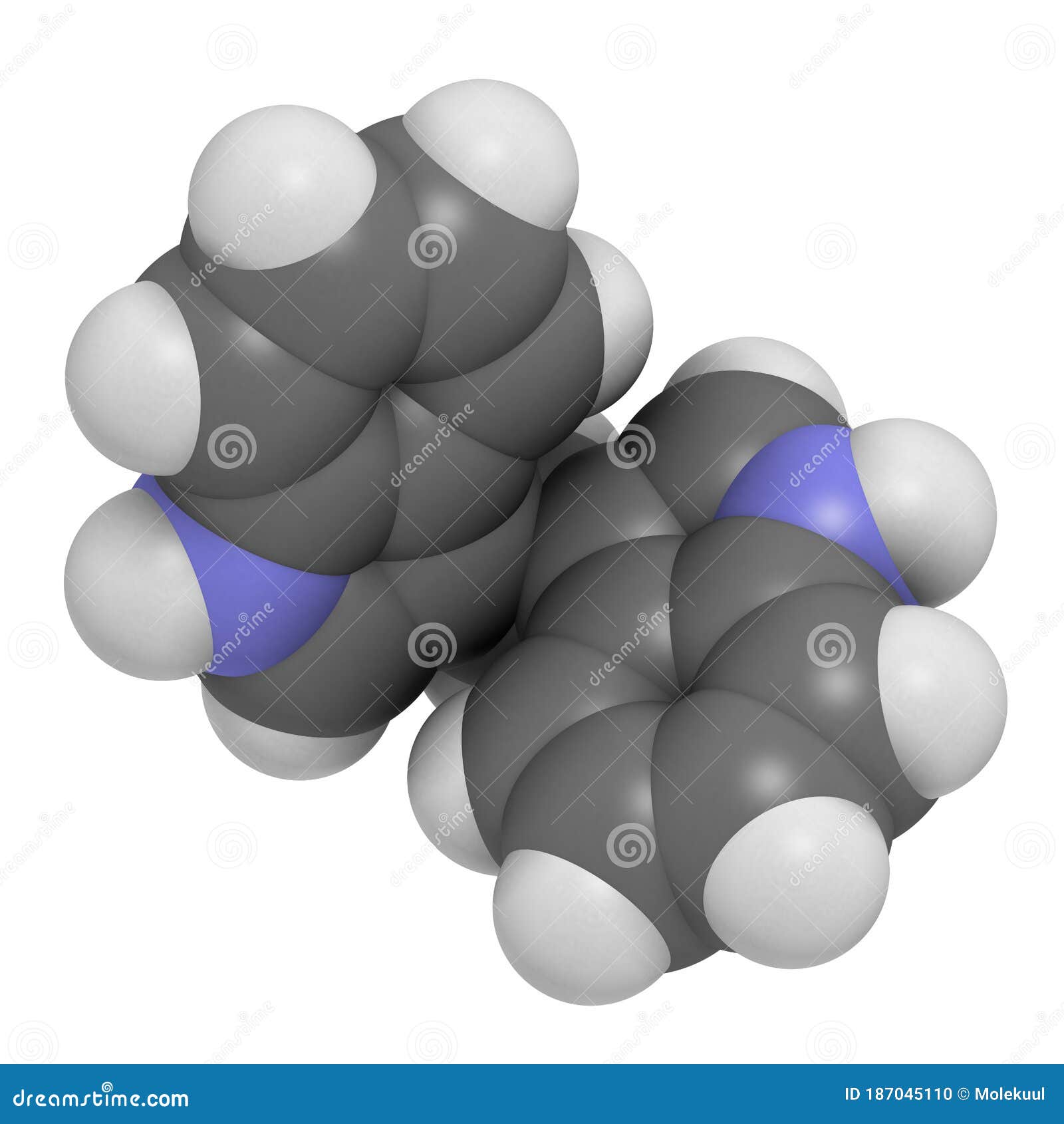 diindolylmethane (3,3\'-dim, dim) molecule. 3d rendering.  derivative of indole-3-carbinol, found in broccoli, cabbage, kale, etc.