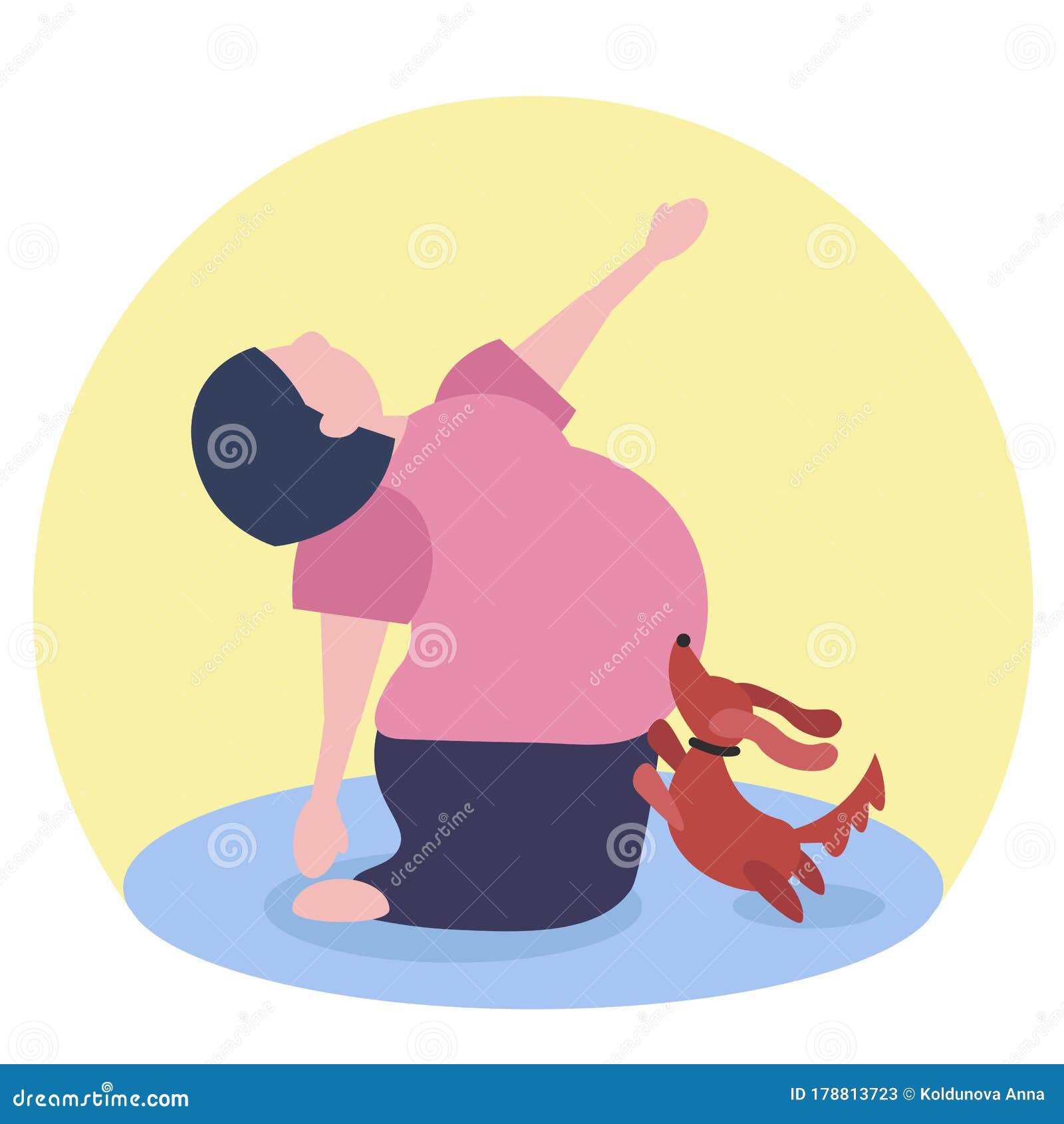 Dikke, Grappige Kaukasische Vrouw Die Kamelenpoot Maakt Of Ustrasana. Vector Illustratie - Illustration Of Gymnastiek, Kameel: 178813723