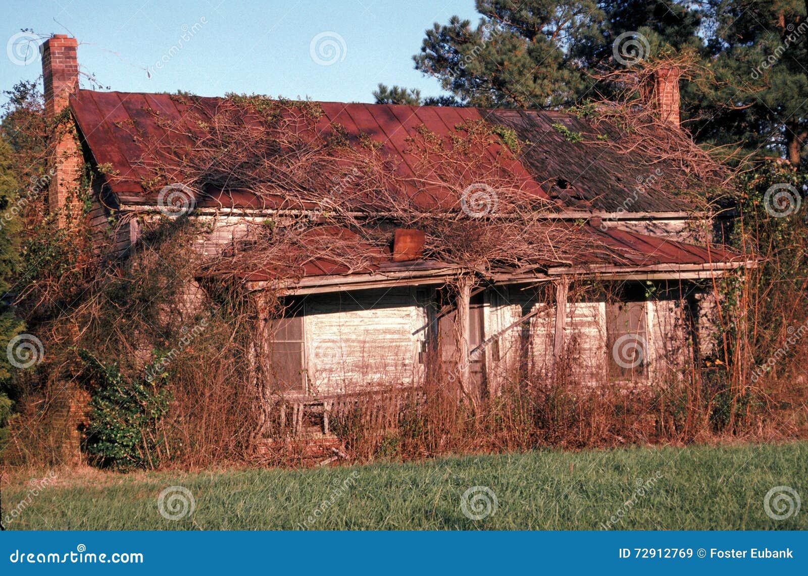 dilapidated and abandoned home.