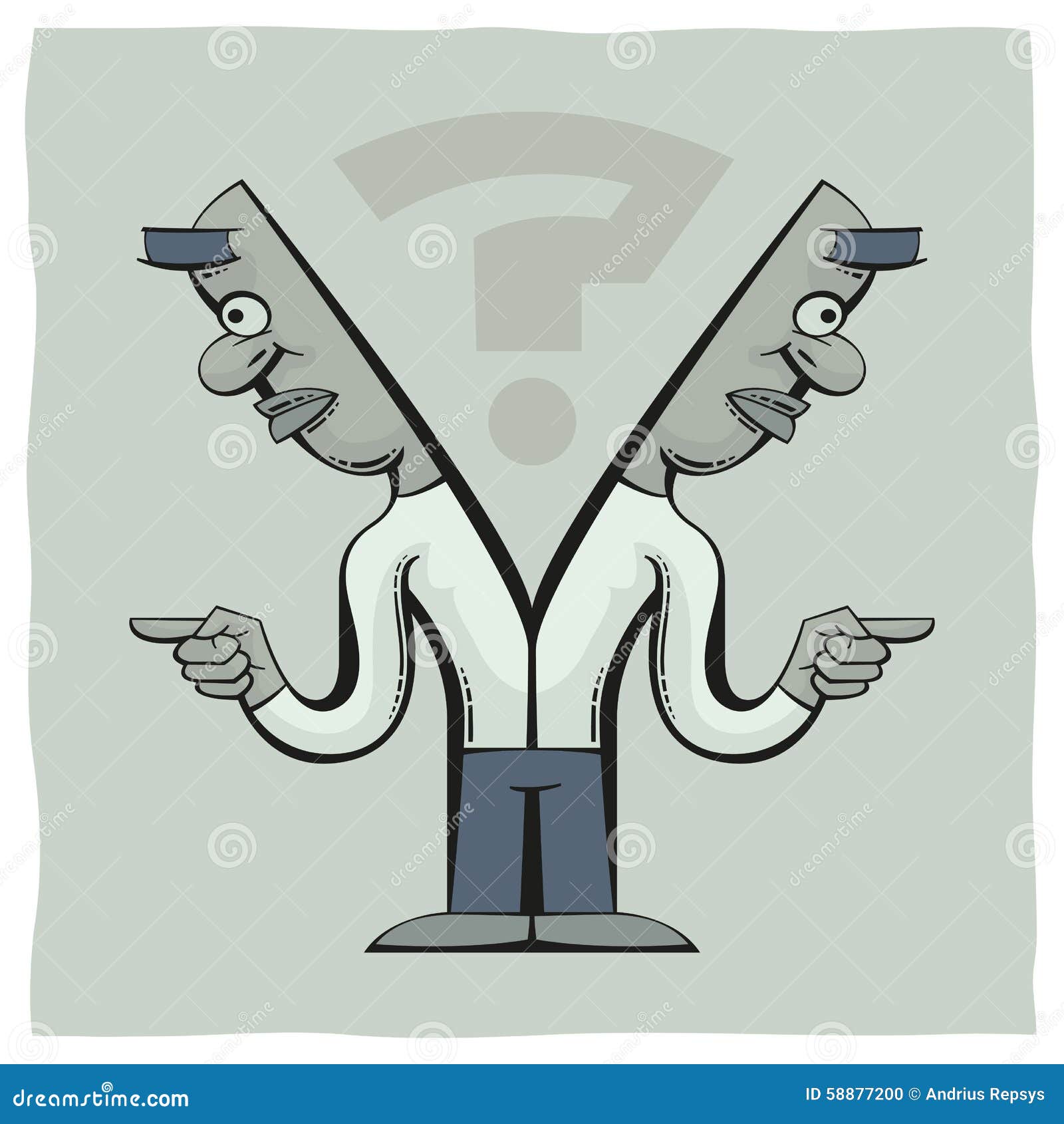 Dilemma vektor abbildung. Illustration von zeichnung 58877200