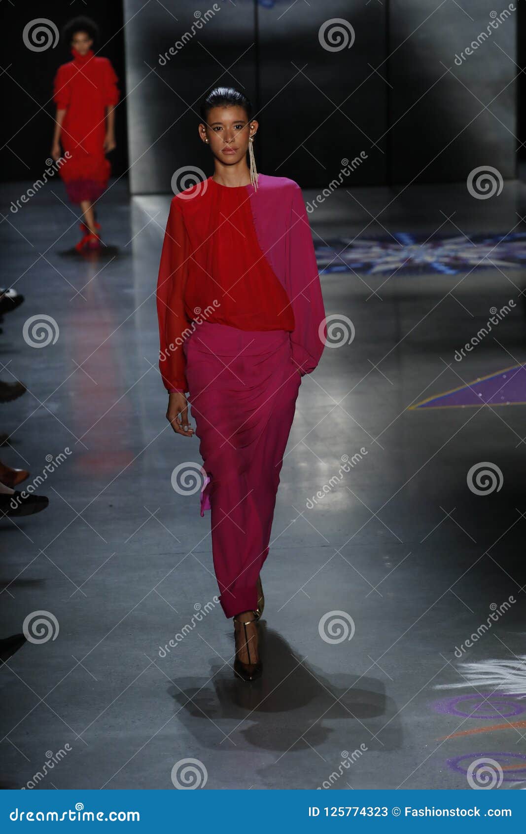 Dilone Walks the Runway Wearing Prabal Gurung Fall 2018 Editorial Stock ...