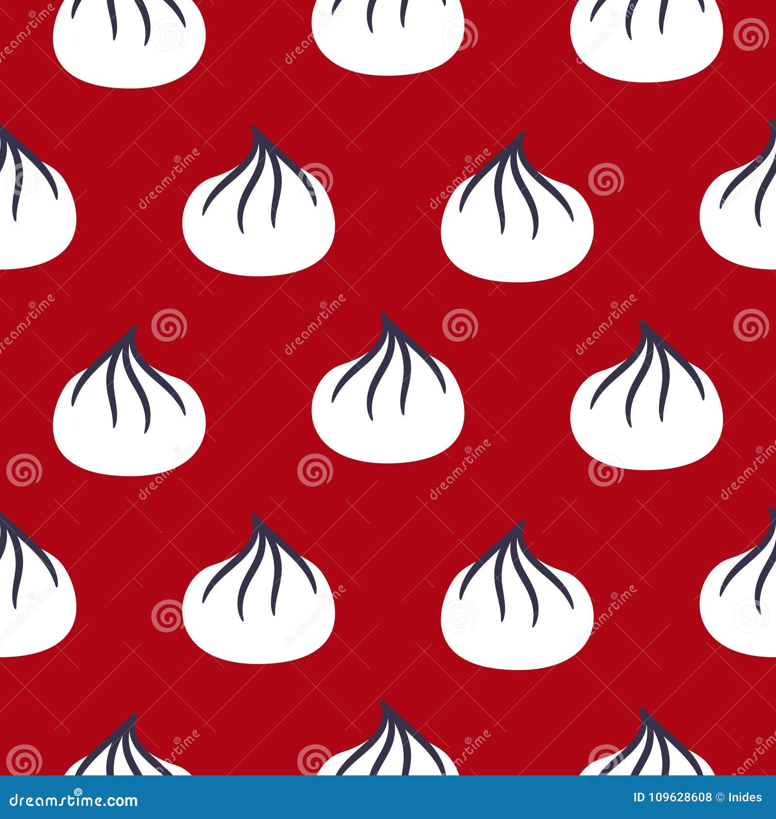 dim sum simple seamless  pattern.