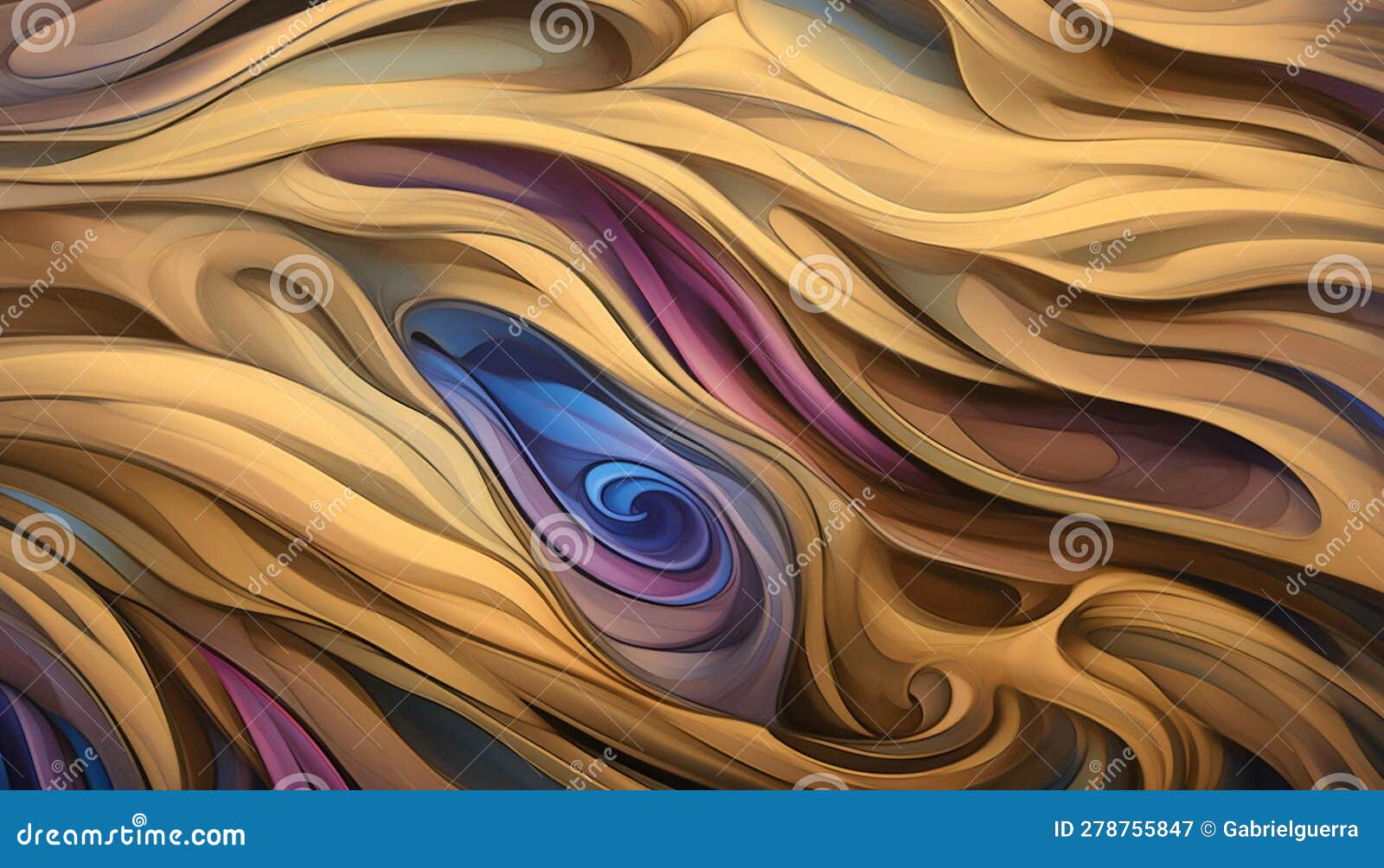 dimensional portal. beautiful abstract yellow painting with colorful waves. dynamic forms. chaotic background.