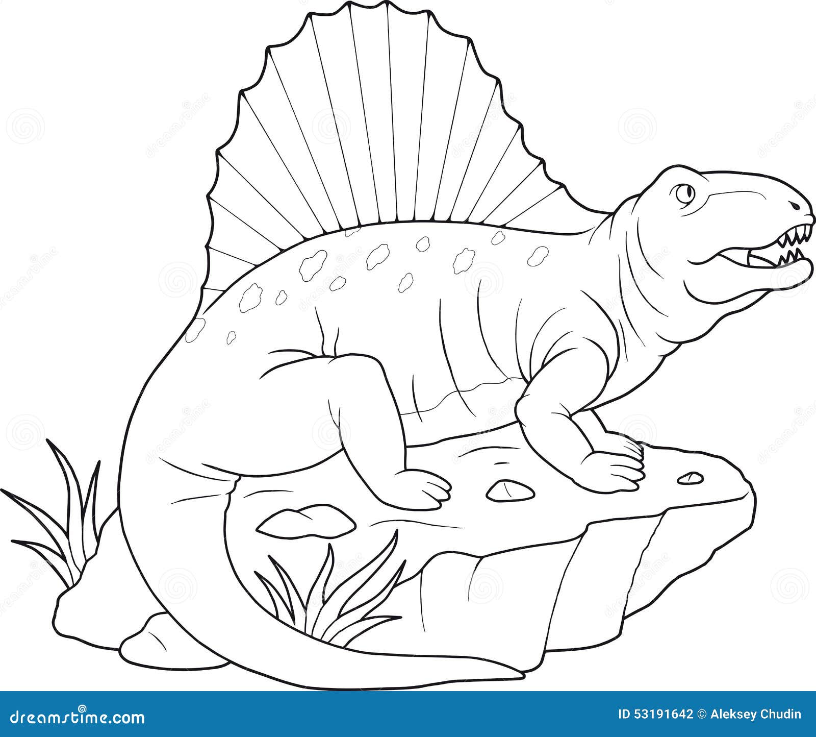 Download Dimetrodon stock vector. Illustration of dimetrodon, dragon - 53191642