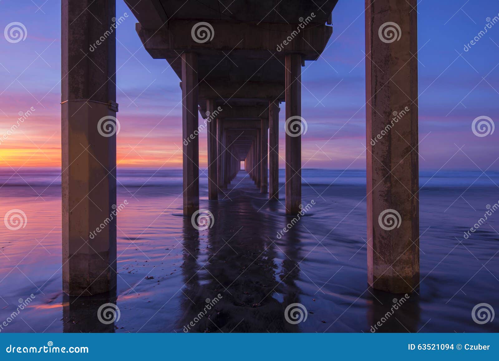 diminishing perspective under concrete pier