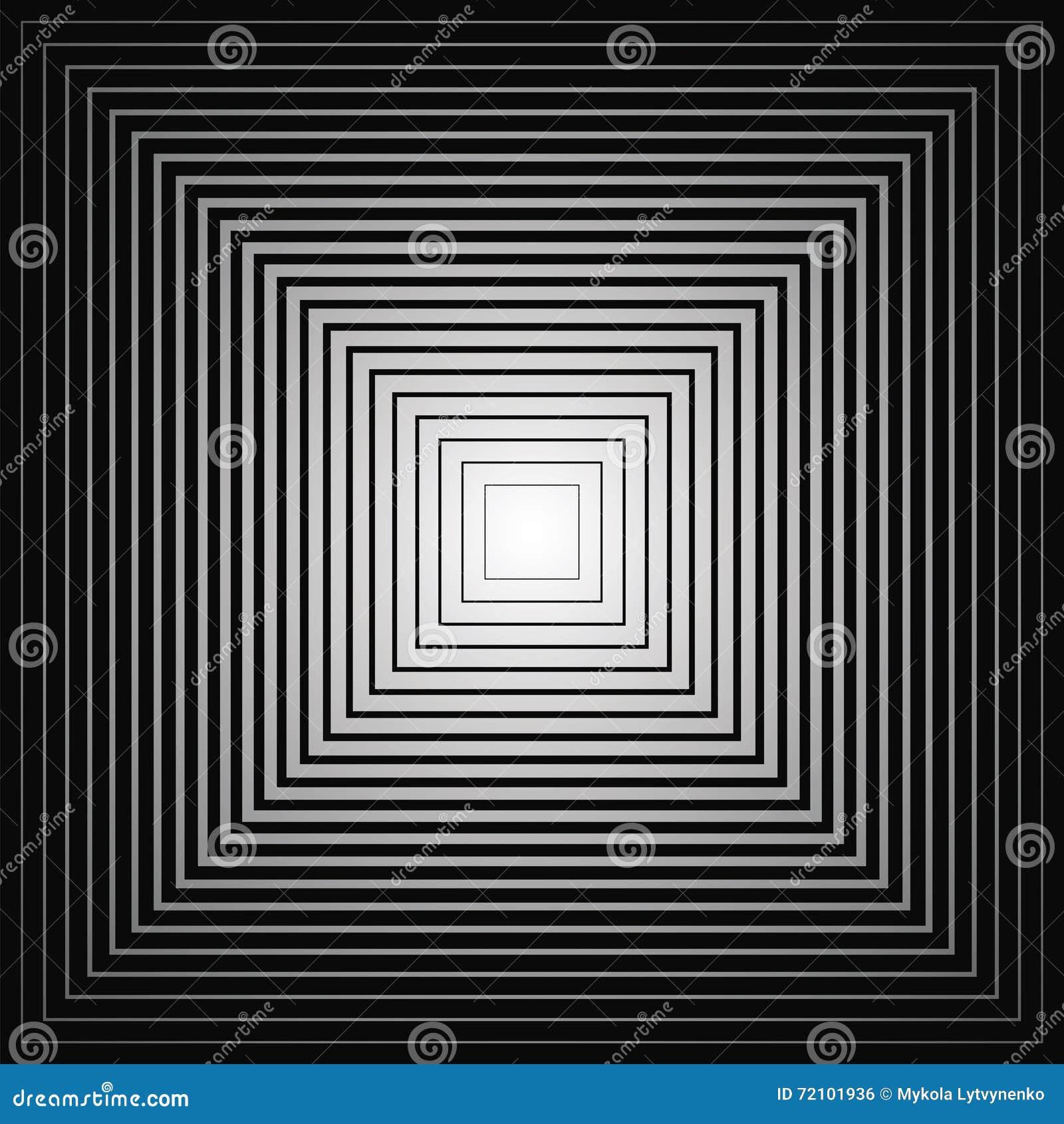 Diminishing squares stock vector. Illustration of spiral - 72101936