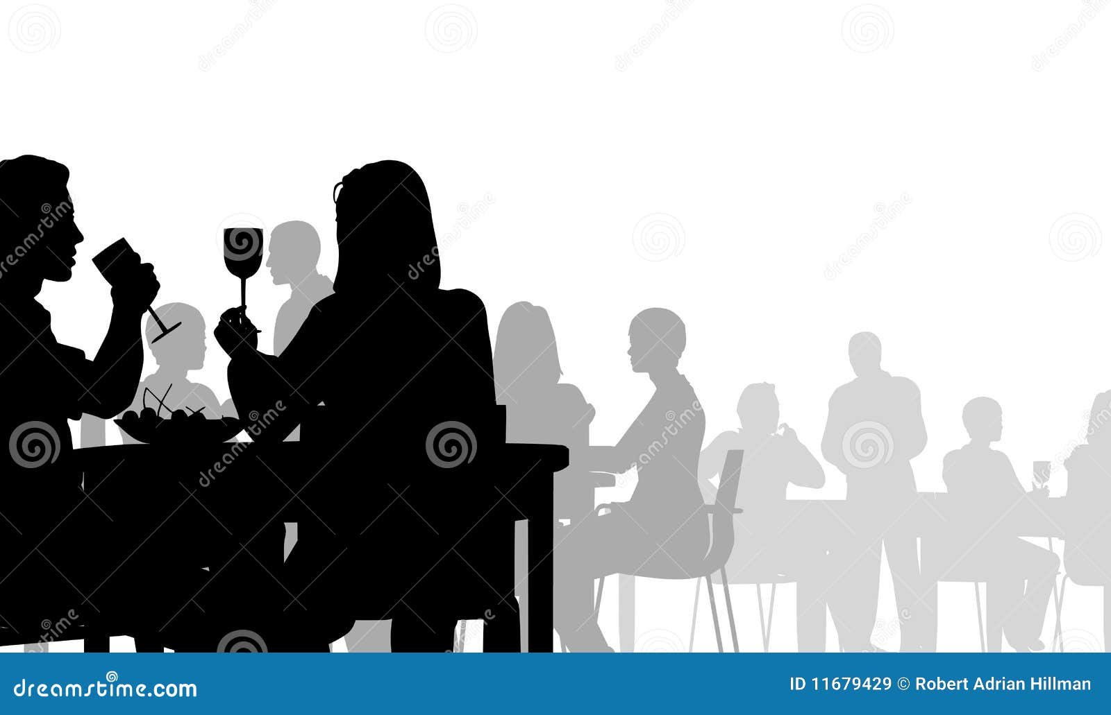 Diner stock vector. Illustration of dining, sitting, waiter - 11679429