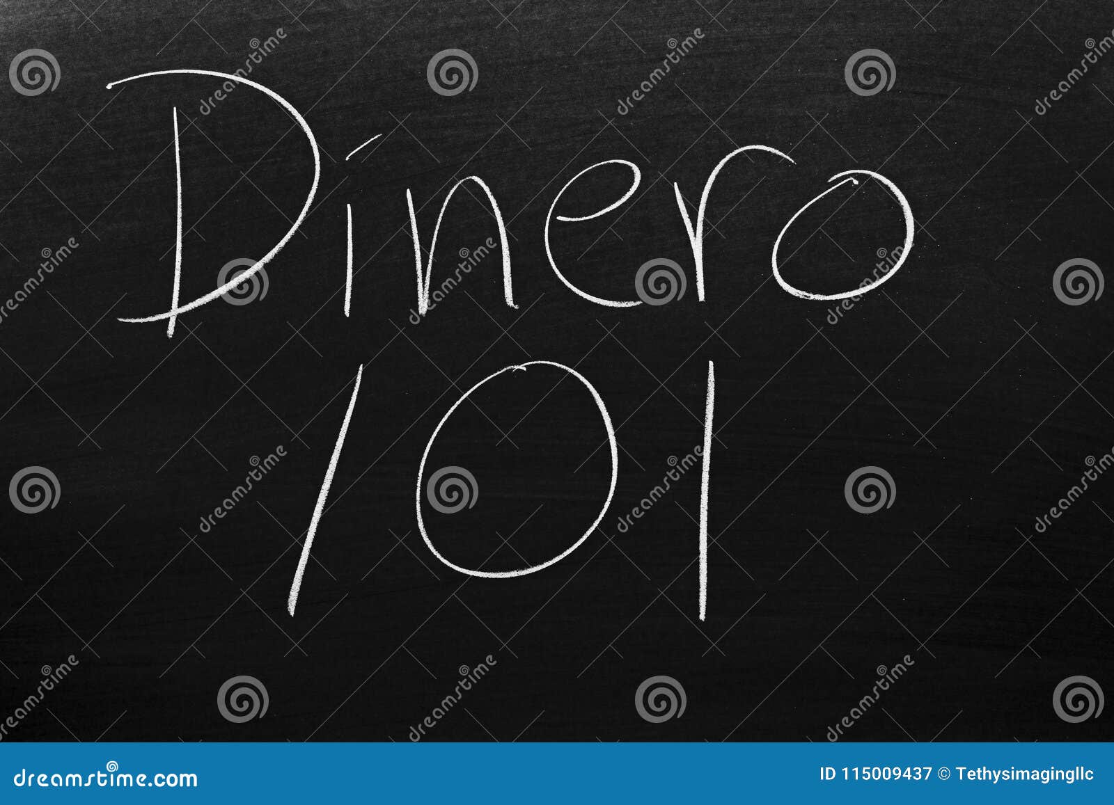 dinero 101 on a blackboard