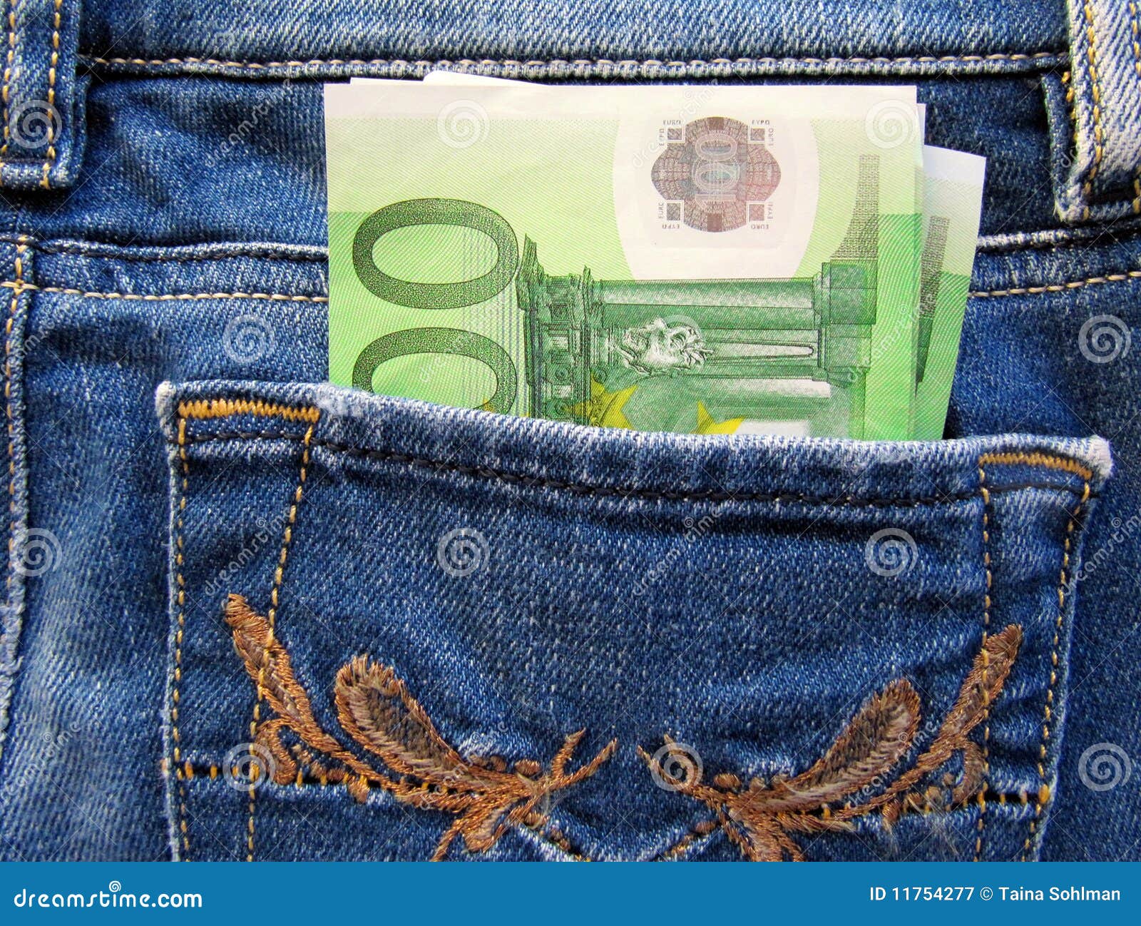 Dinero en el bolsillo imagen de archivo. Imagen de idea 11754277