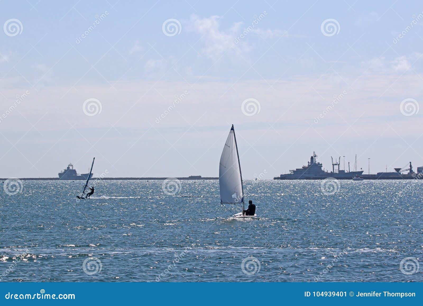 Dinghy in Portland harbour stock image. Image of yacht 104939401