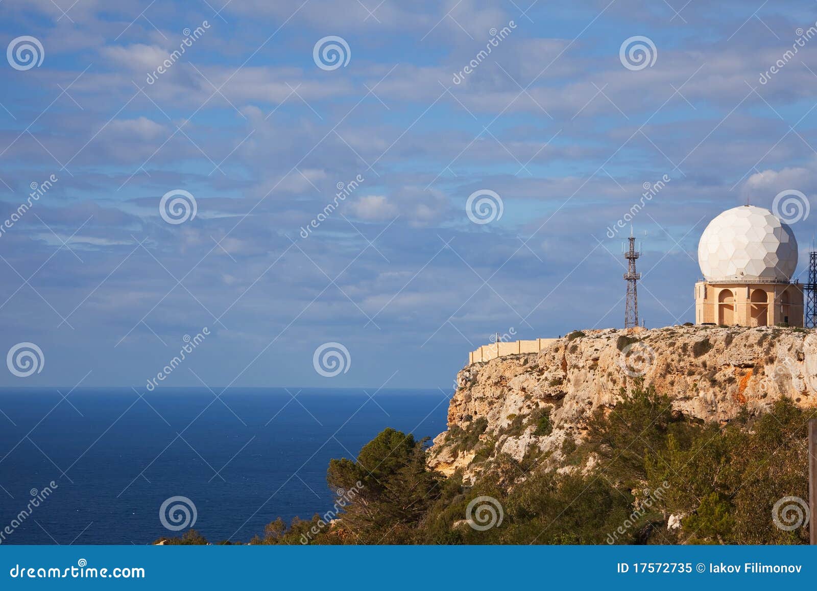 Dingli Radar at Malta stock image. Image of navigate 17572735