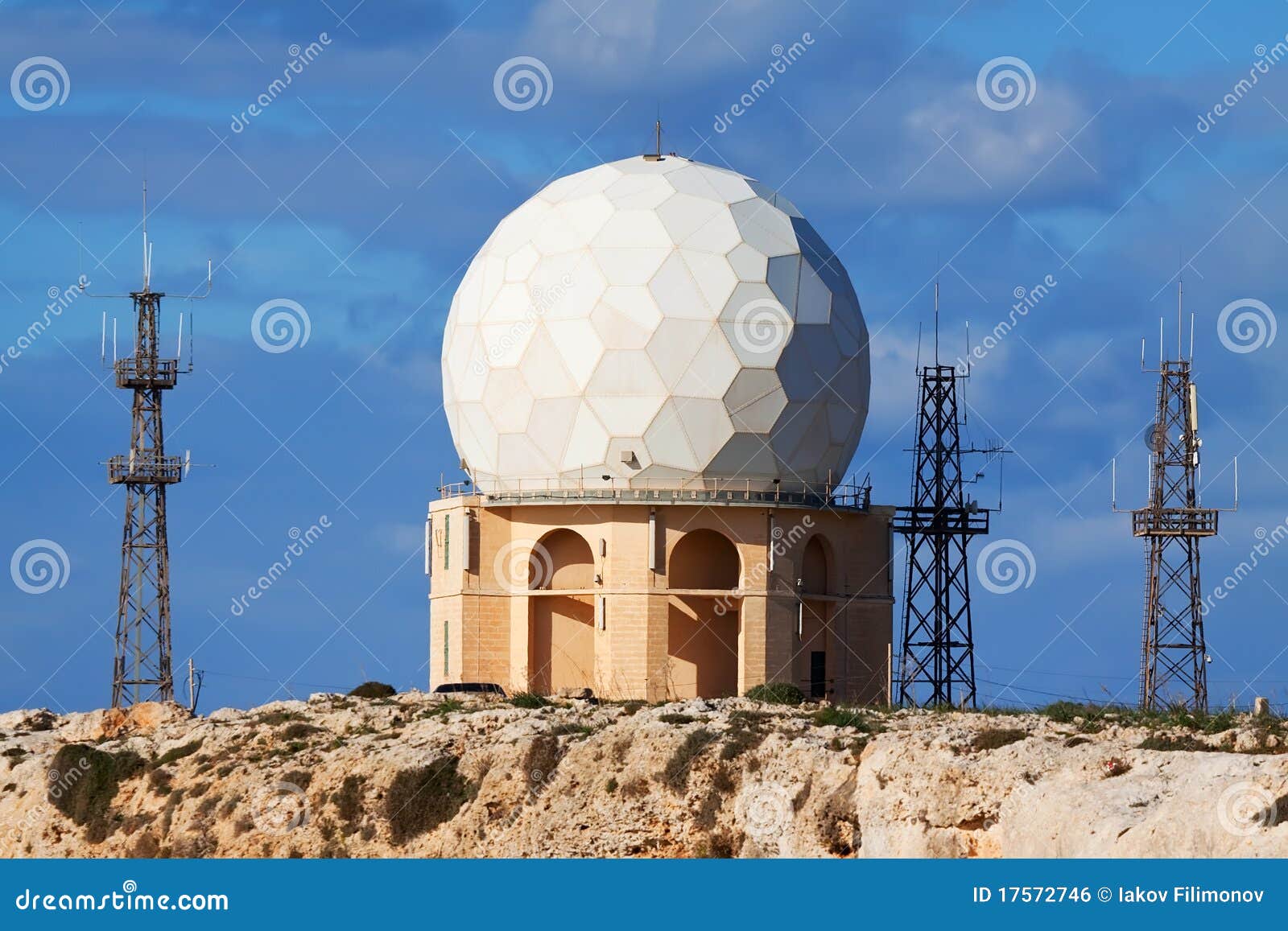 Dingli Radar at Malta stock photo. Image of mark, face 17572746