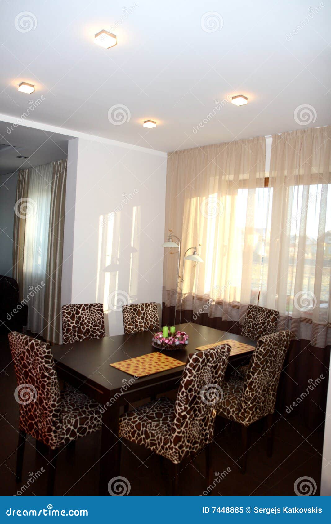 Dining room stock image. Image of family, indoors, city 7448885