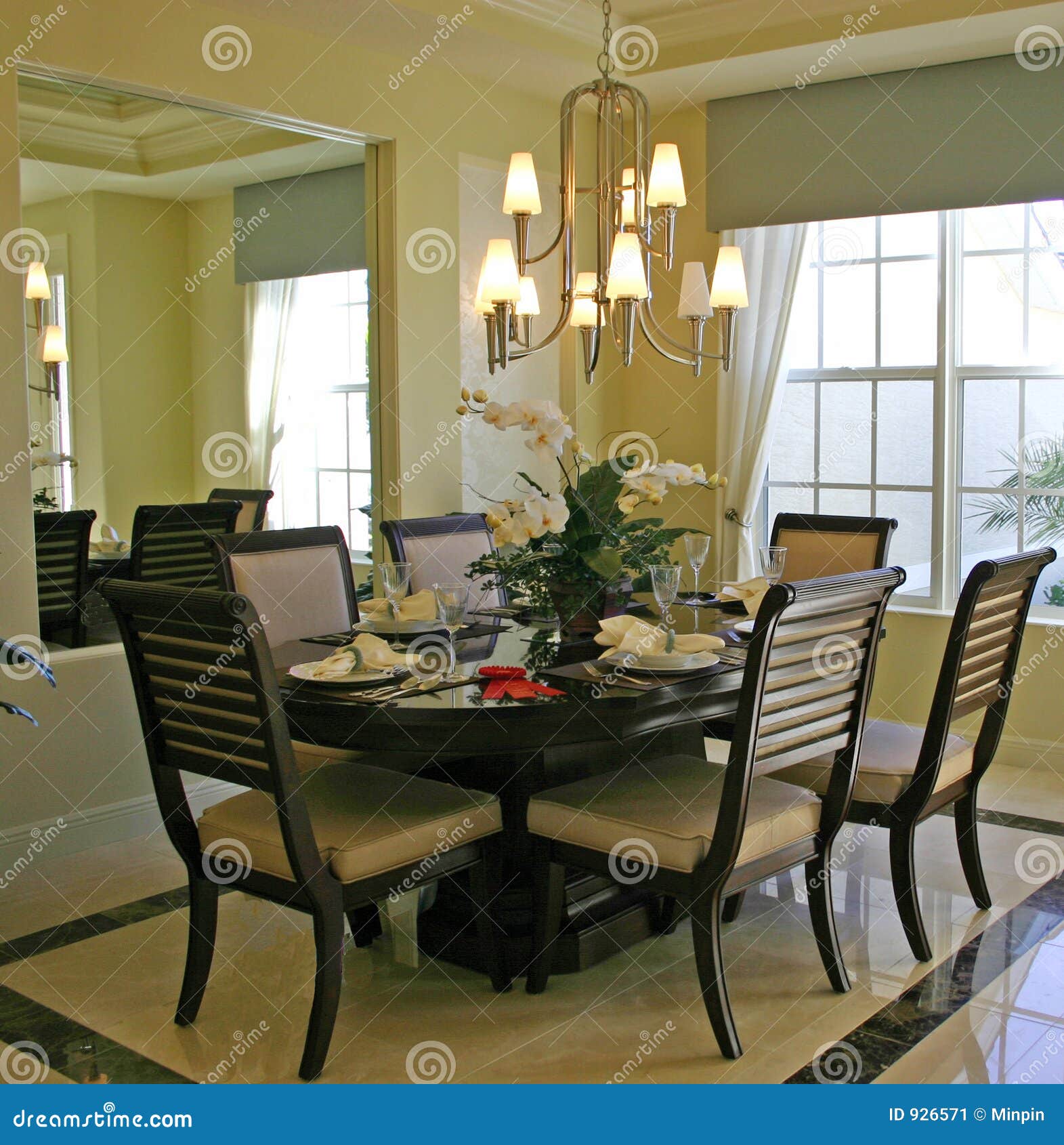 Dining Room Stock Image Image Of White Room Cream Chairs