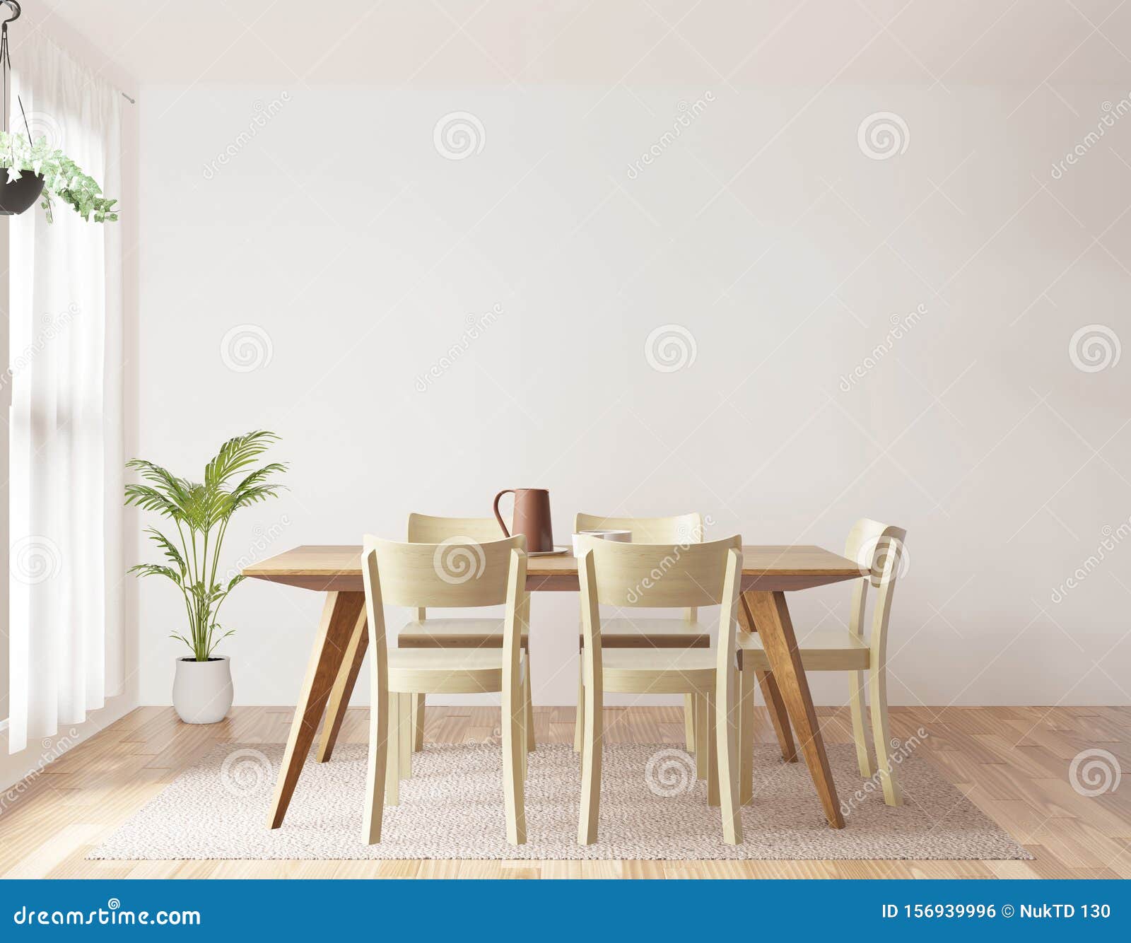 Dining Room and Kitchen Copy Space on White Background, Front View Stock  Illustration - Illustration of lifestyle, front: 156939996
