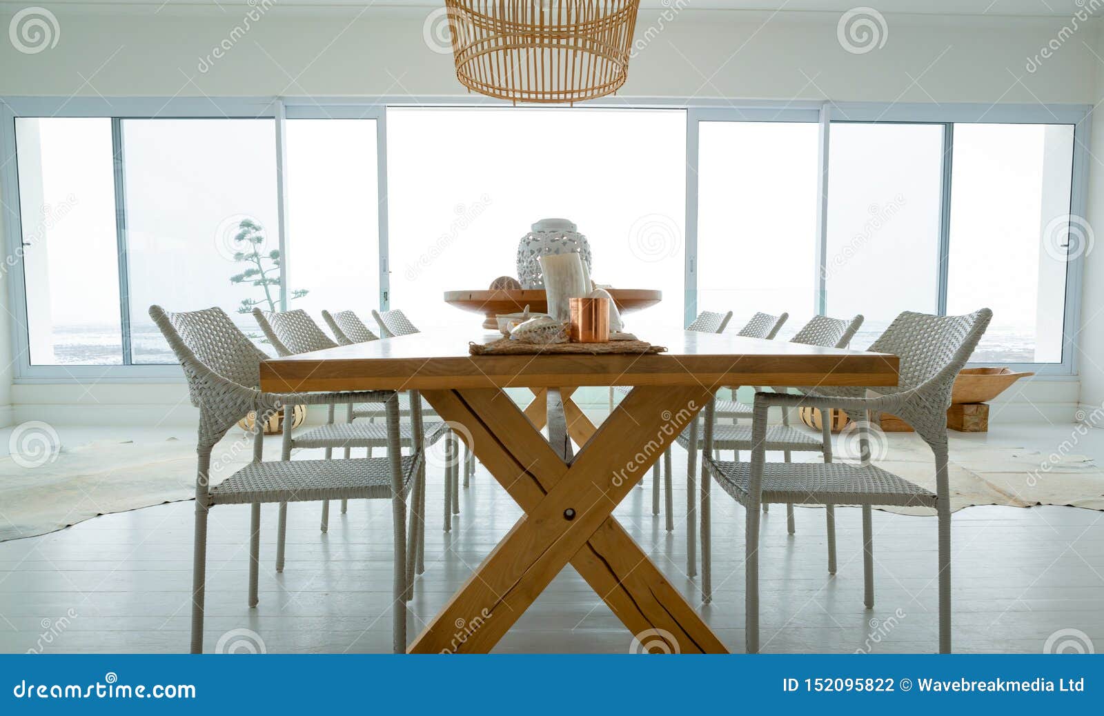Dining Room with Dining Table at Home Stock Photo Image of peaceful, household 152095822