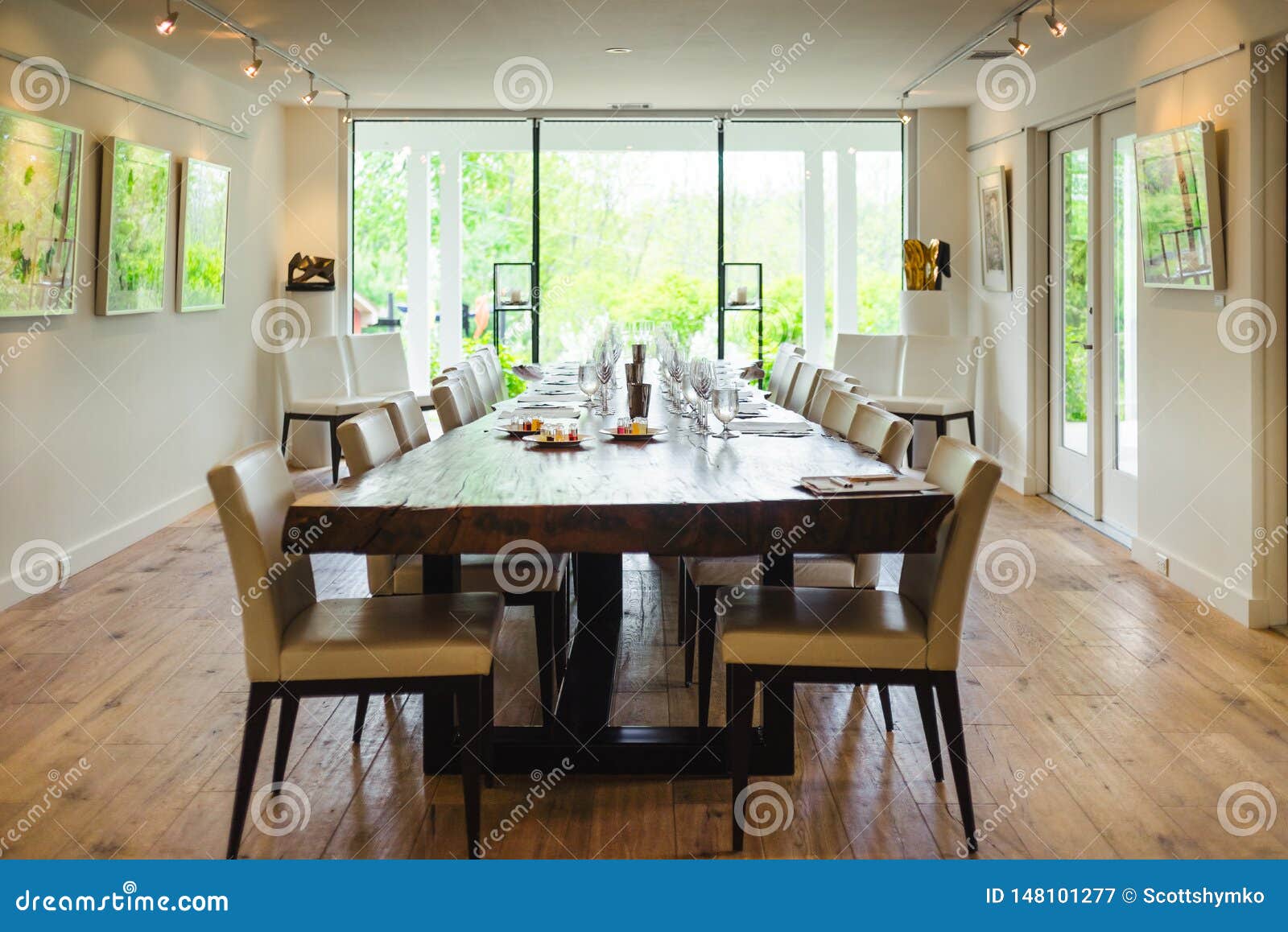 dining room table with wine
