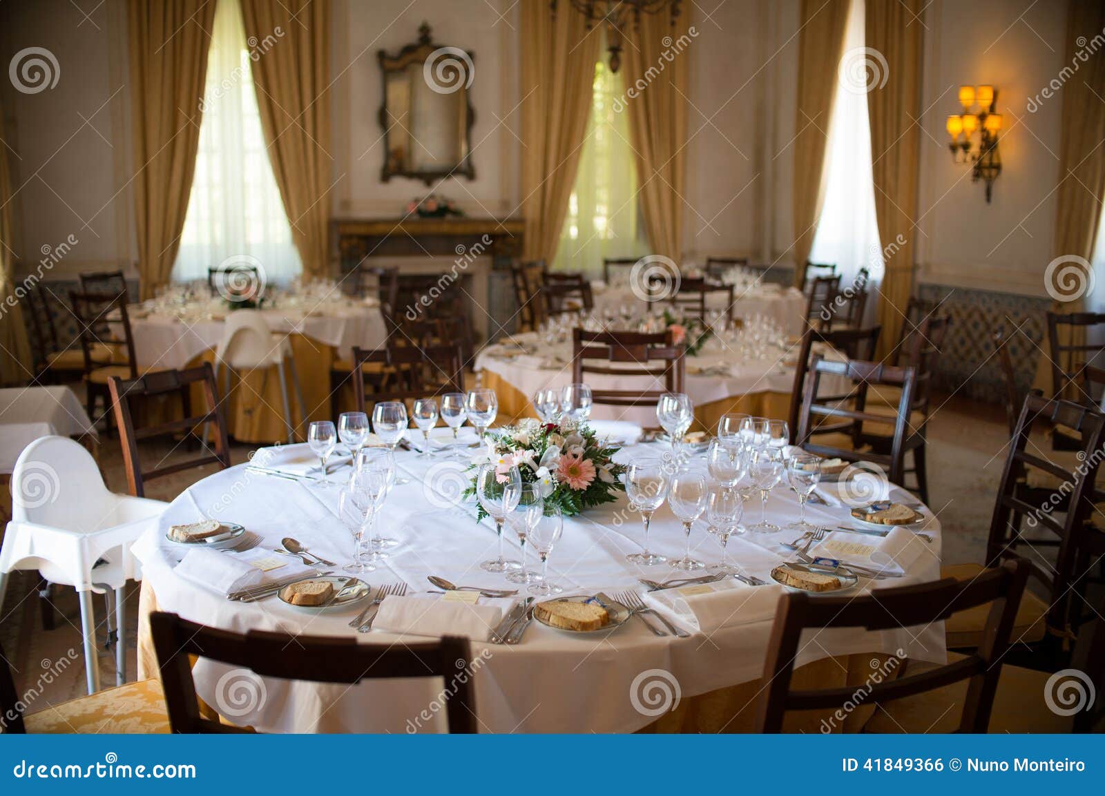 Dining room stock photo. Image of planner, reception 41849366