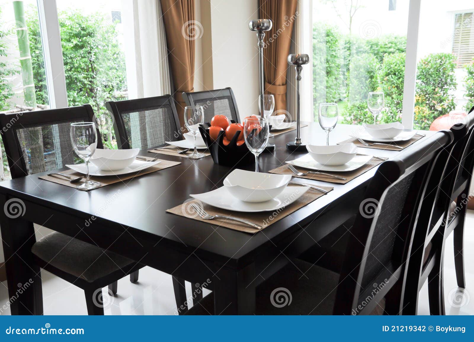 Dining table stock photo. Image of wine, white, decoration 21219342